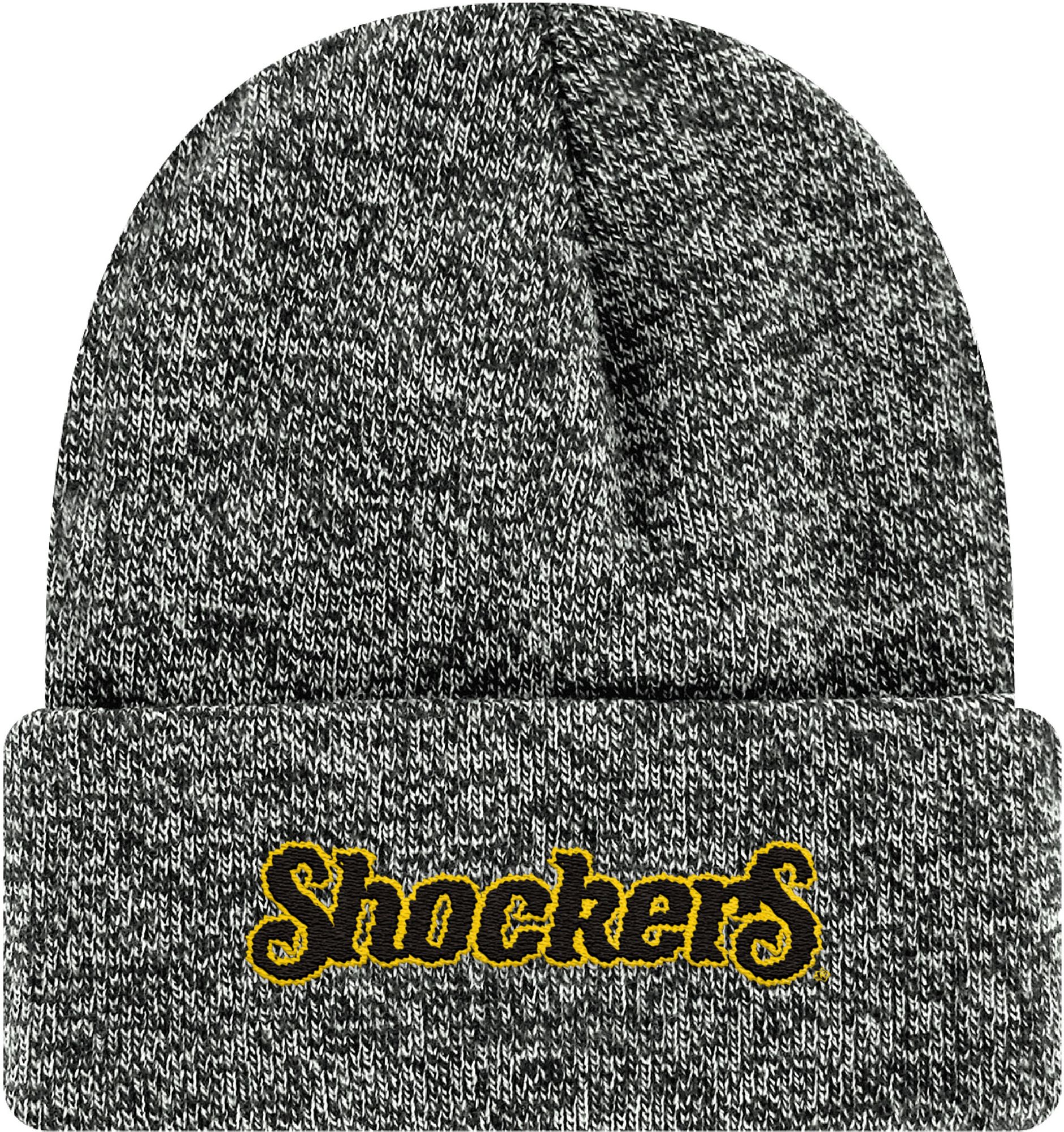 LeagueLegacy Adult Wichita State Shockers Black Logo Knit Cuff Beanie