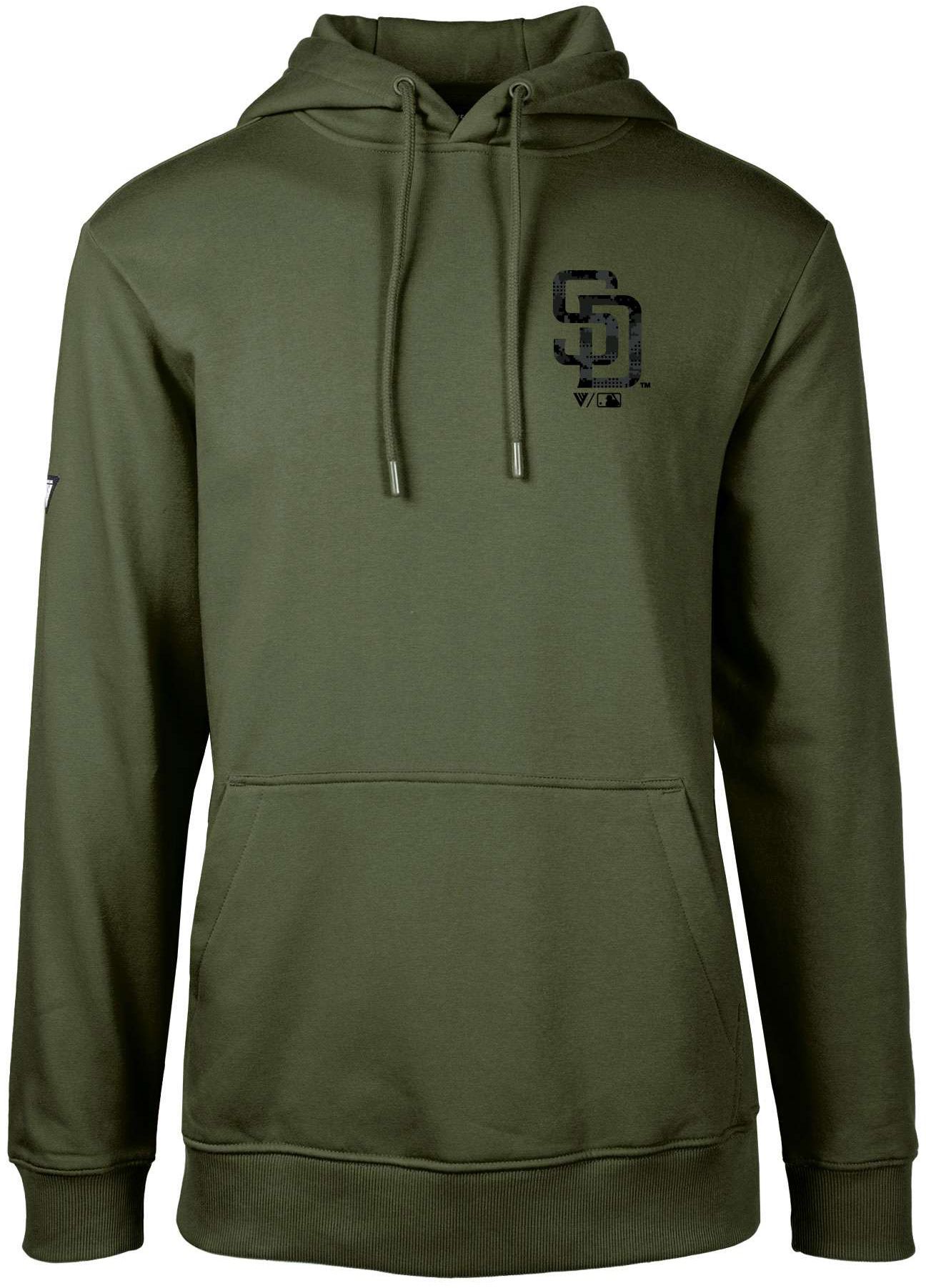 Levelwear Men's San Diego Padres Grey Digital Camo Podium Fleece Pullover Hoodie product image