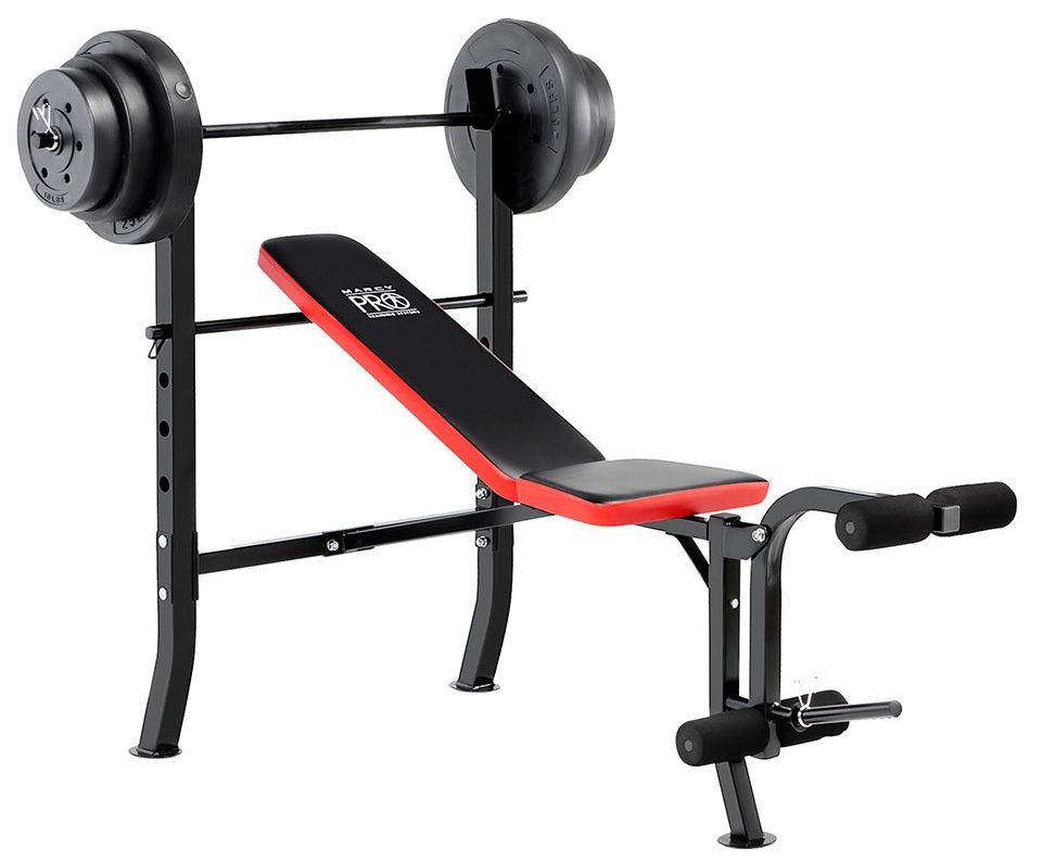 Marcy Pro Standard Weight Bench with 100 lb. Weight Set product image