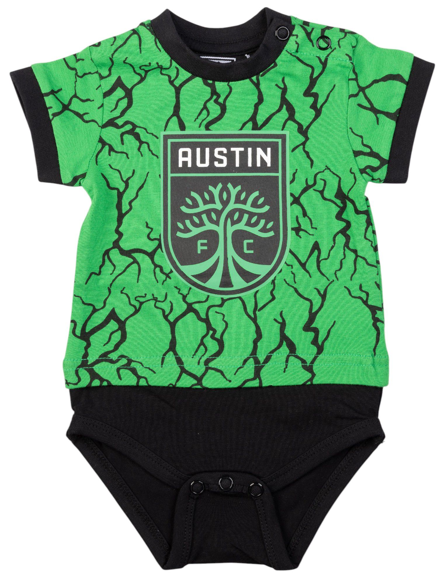 Sport Design Sweden Infant Austin FC Black All Over Print Onesie product image