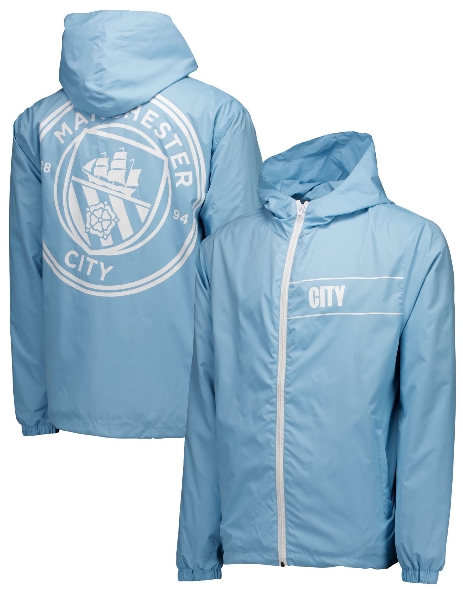 Sport Design Sweden Adult Manchester City 2023-2024 Light Blue Windbreaker Jacket product image