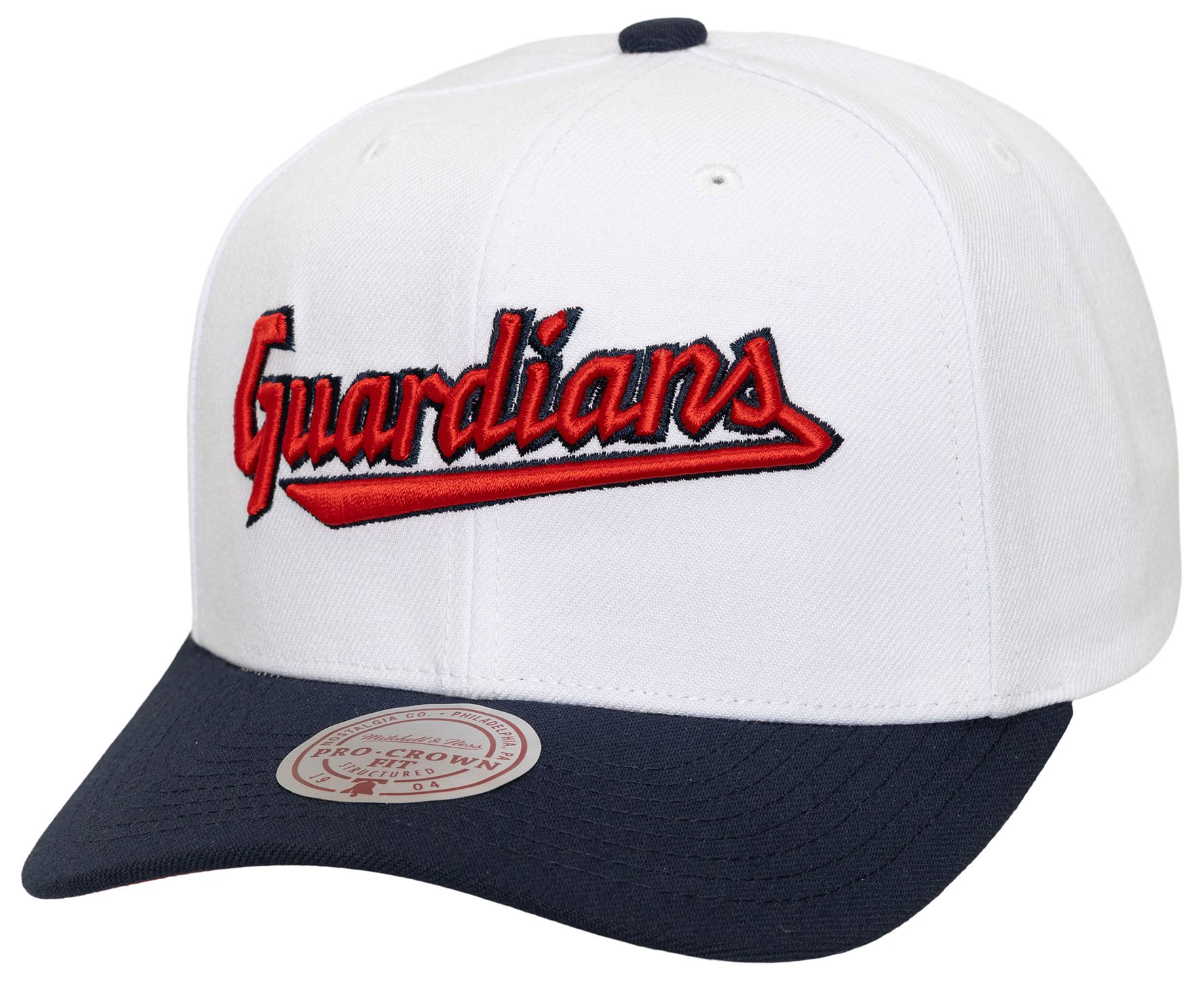 Mitchell & Ness Adult Cleveland Guardians White Evergreen Snapback Hat product image