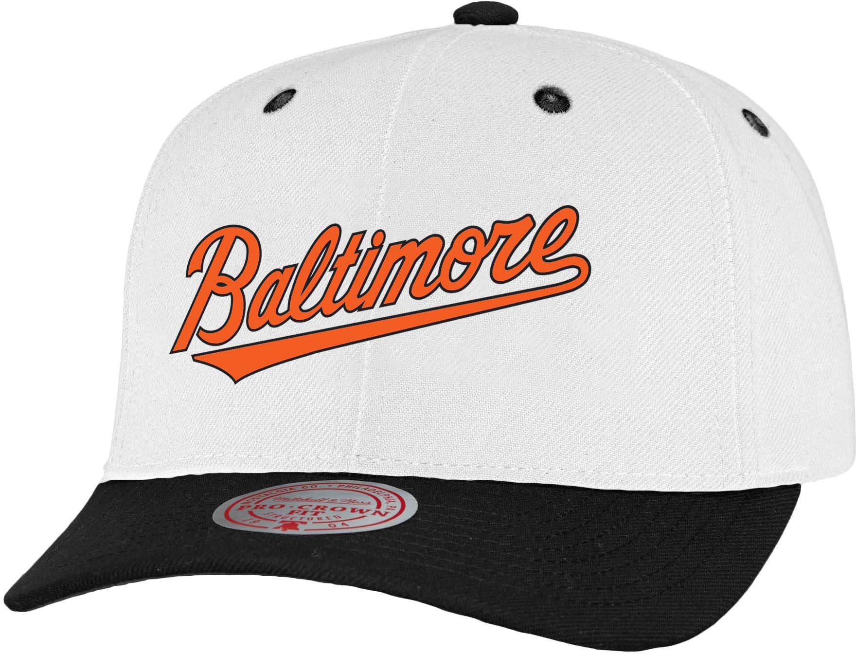 Mitchell & Ness Adult Baltimore Orioles White Evergreen Snapback Hat product image