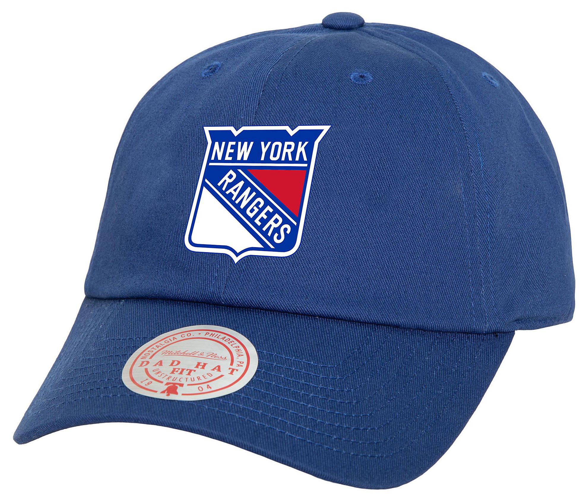 Mitchell & Ness Adult New York Rangers Primary Logo Royal Unstructured Adjustable Hat product image