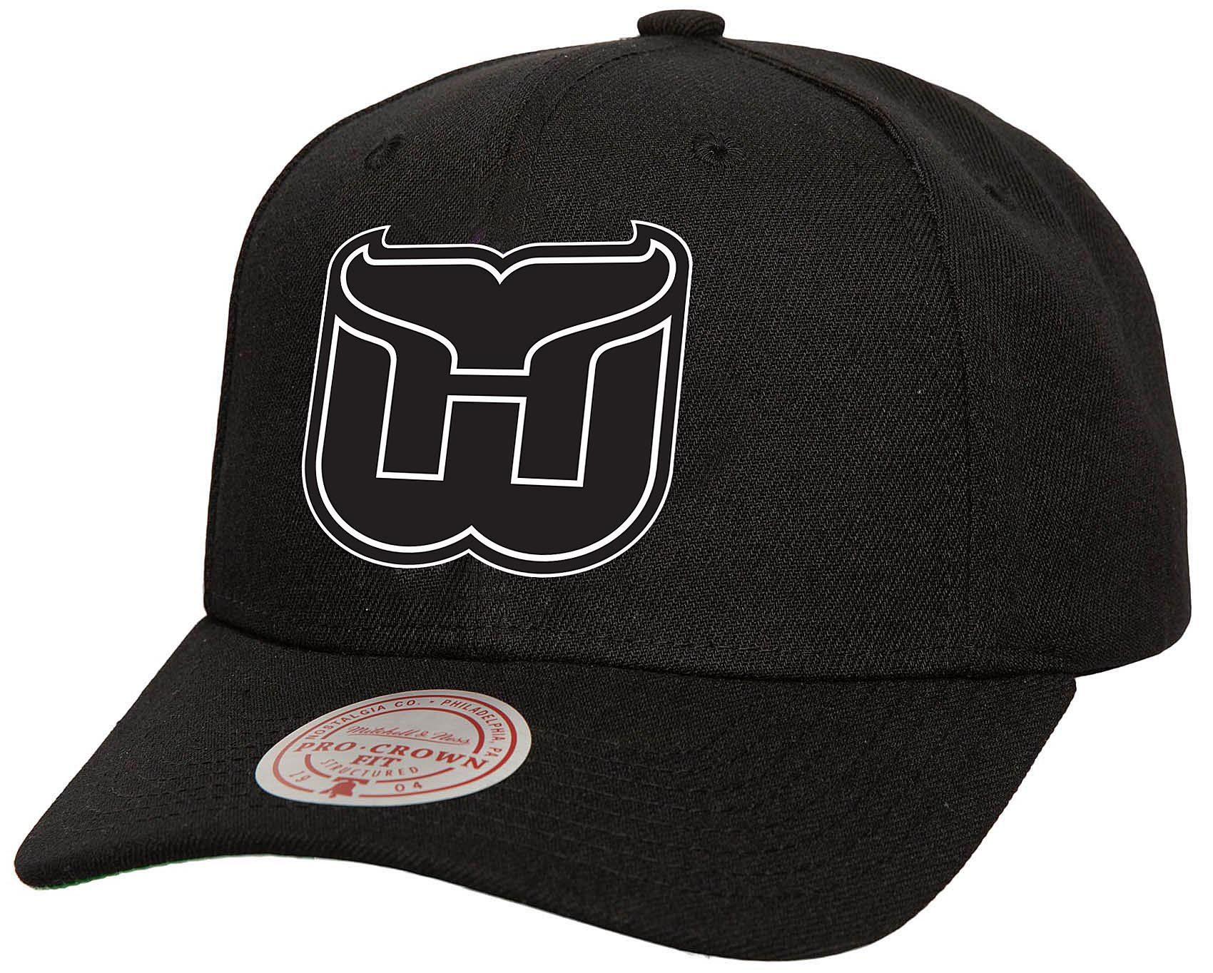 Mitchell & Ness Adult Hartford Whalers Panda Black Adjustable Hat product image