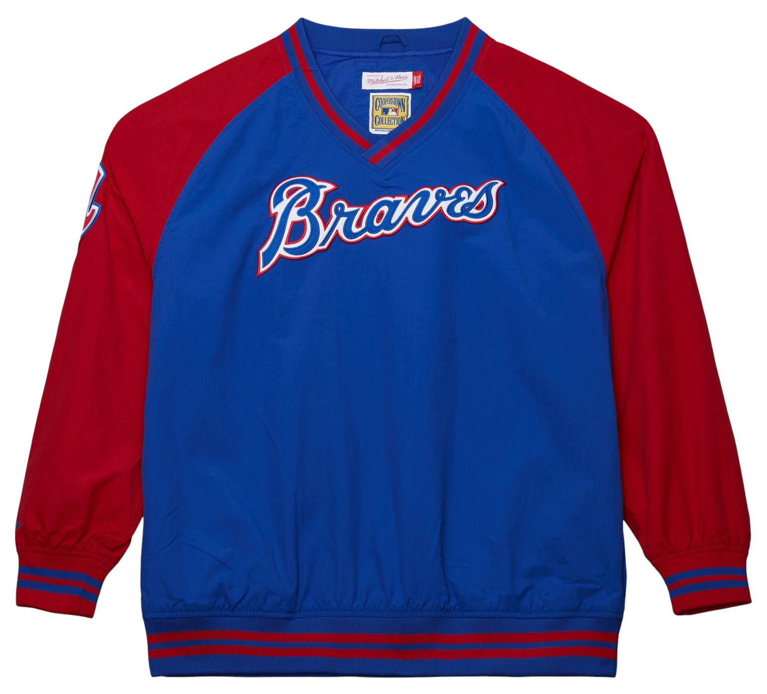 Mitchell & Ness Men's Atlanta Braves Royal Vintage Logo Pullover product image
