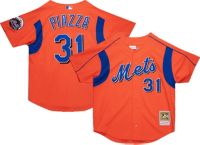 Mitchell & Ness Men's Mike Piazza #31 Dark Orange Cooperstown