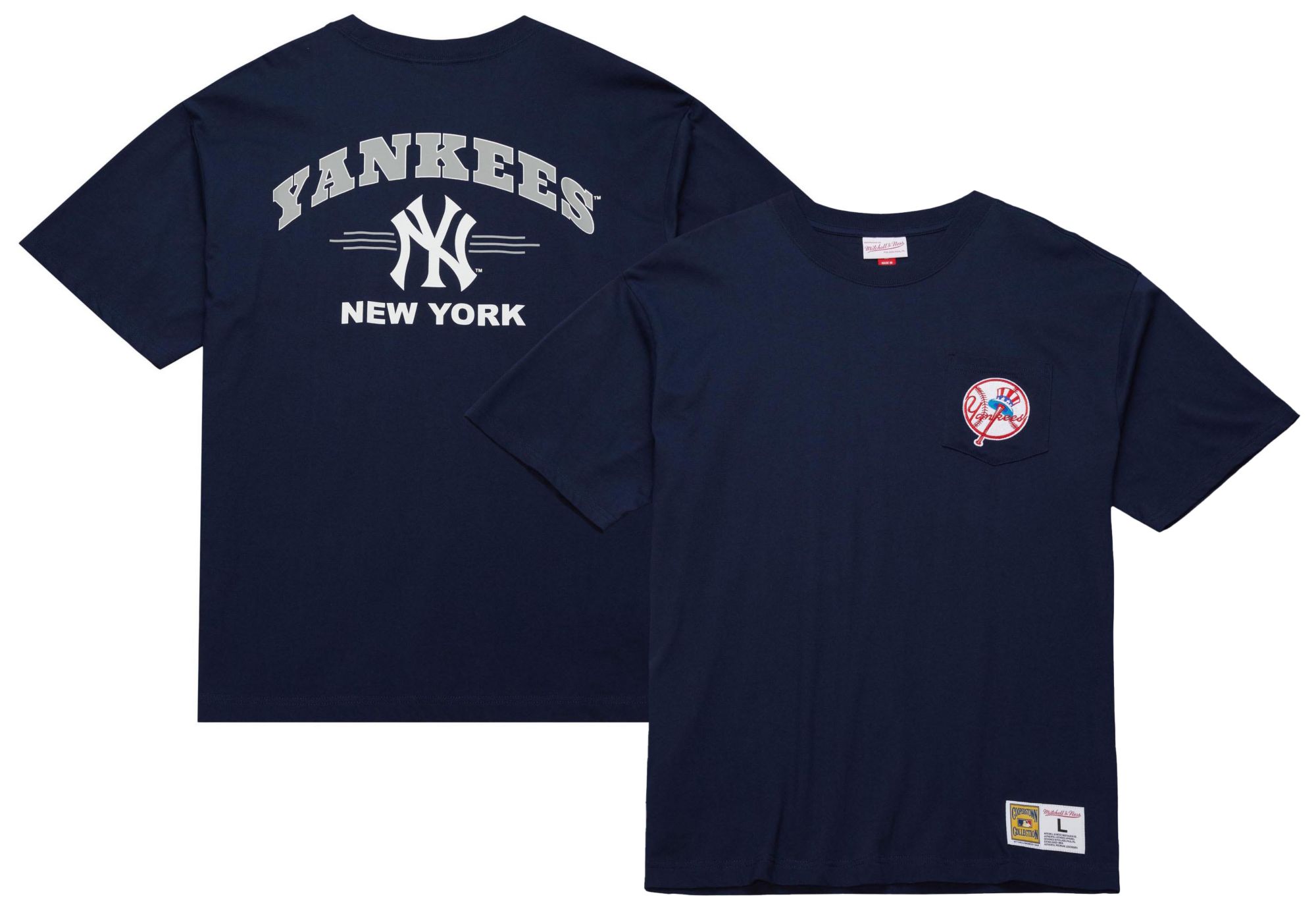 Mitchell & Ness Men's New York Yankees Navy Logo T-Shirt product image