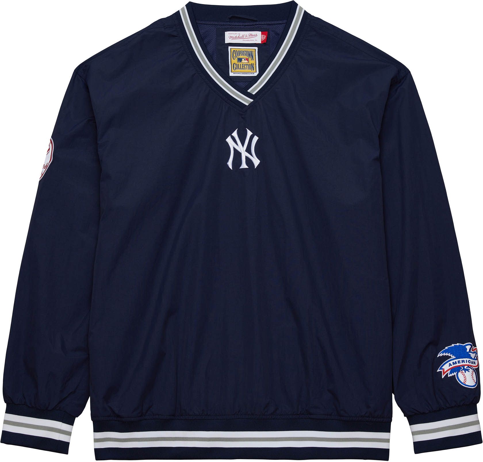 Mitchell & Ness Men's New York Yankees Navy Vintage Nylon Pullover ...