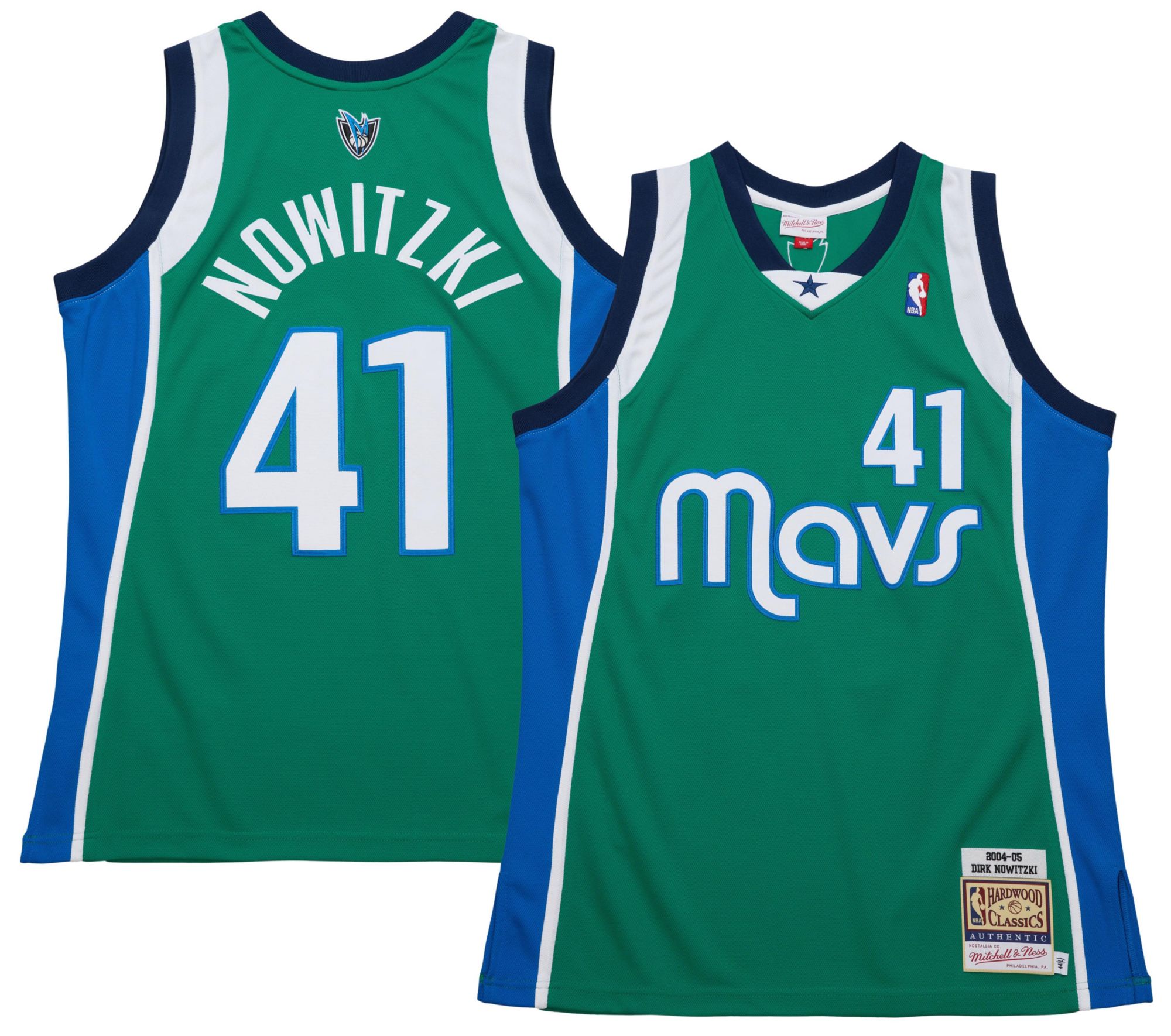 Mitchell & Ness Adult Dallas Mavericks Dirk Nowitzki #41 2004 Authentic Jersey product image
