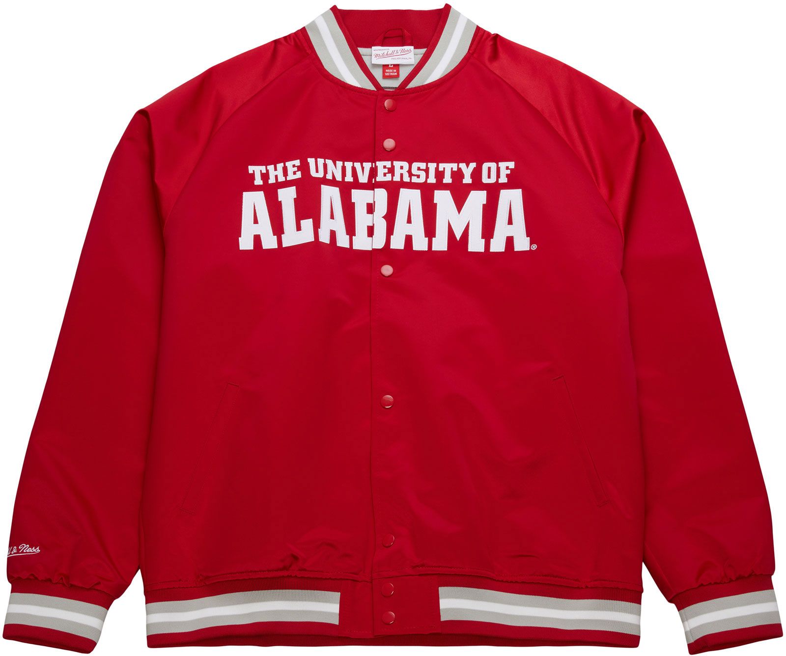 Mitchell & Ness Men's Alabama Crimson Tide Crimson Lightweight Satin Jacket product image