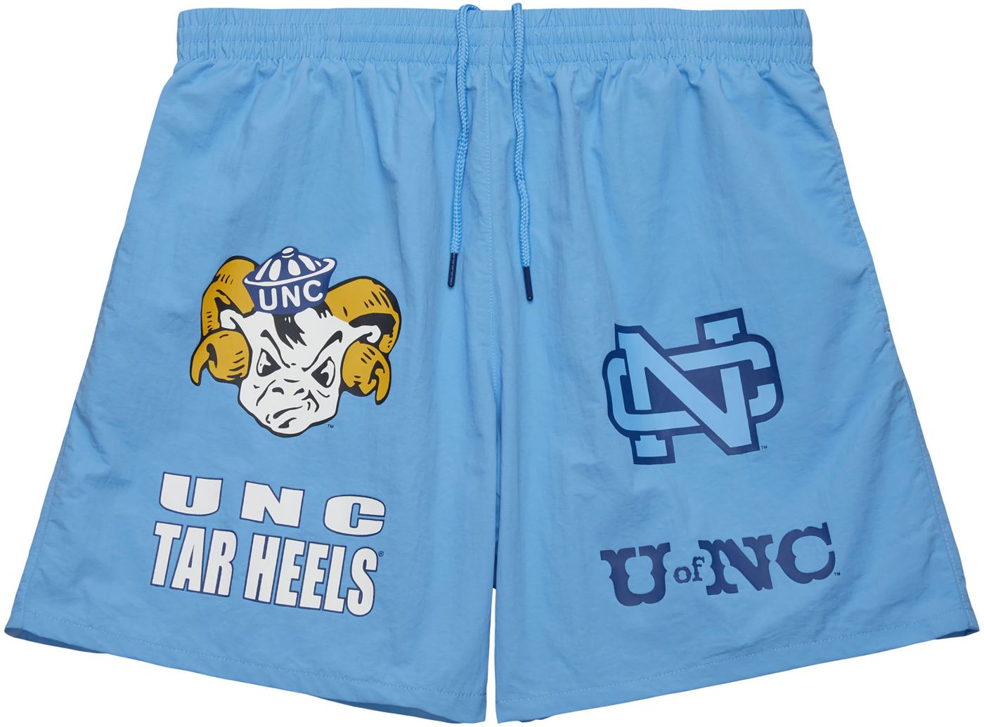 Mitchell Ness Men s North Carolina Tar Heels Carolina Blue Multi Hit Shorts Dick s Sporting Goods