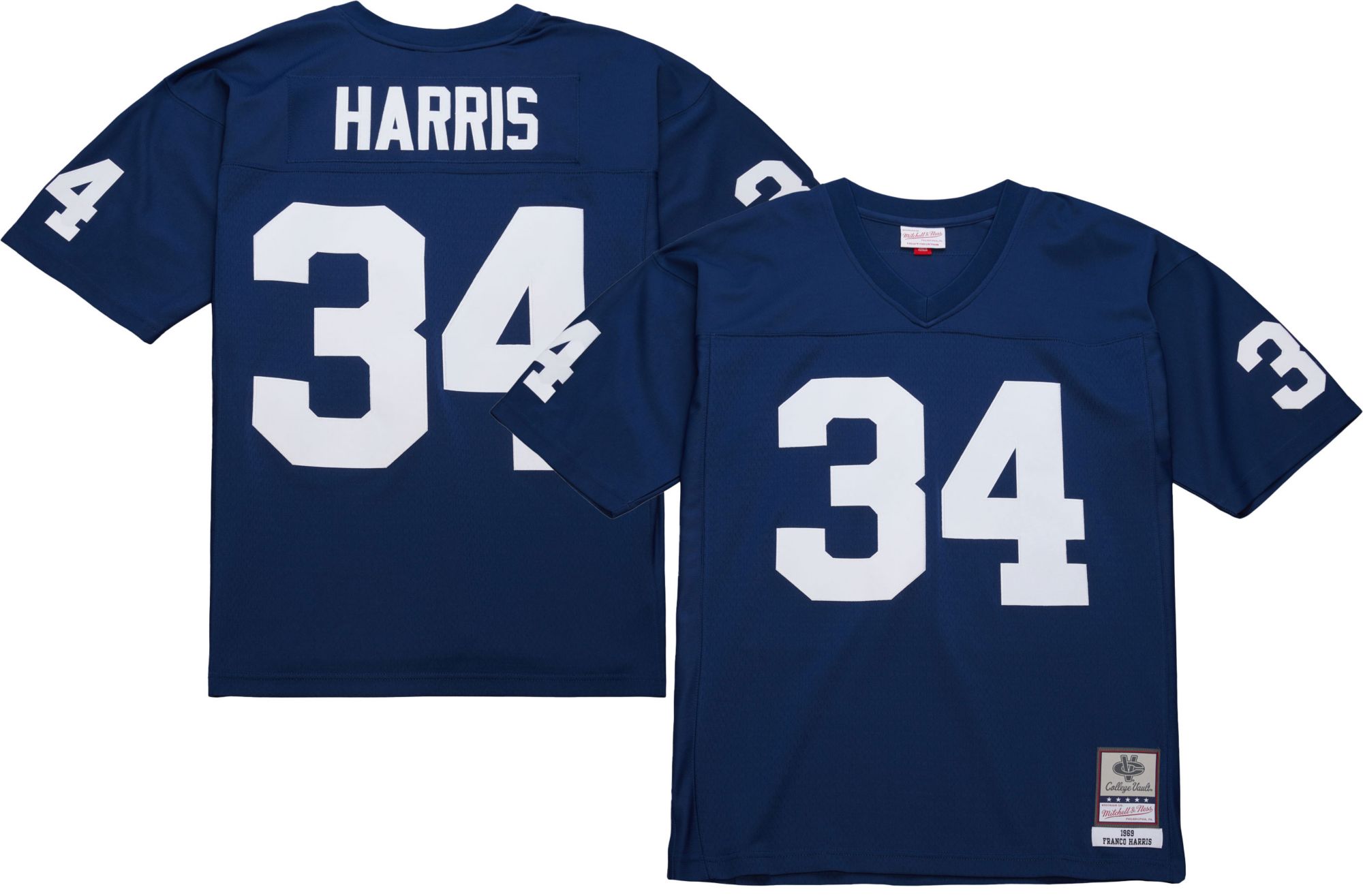 Mitchell & Ness Men's Penn State Nittany Lions Franco Harris #34 1969 Blue Legacy Football Jersey product image