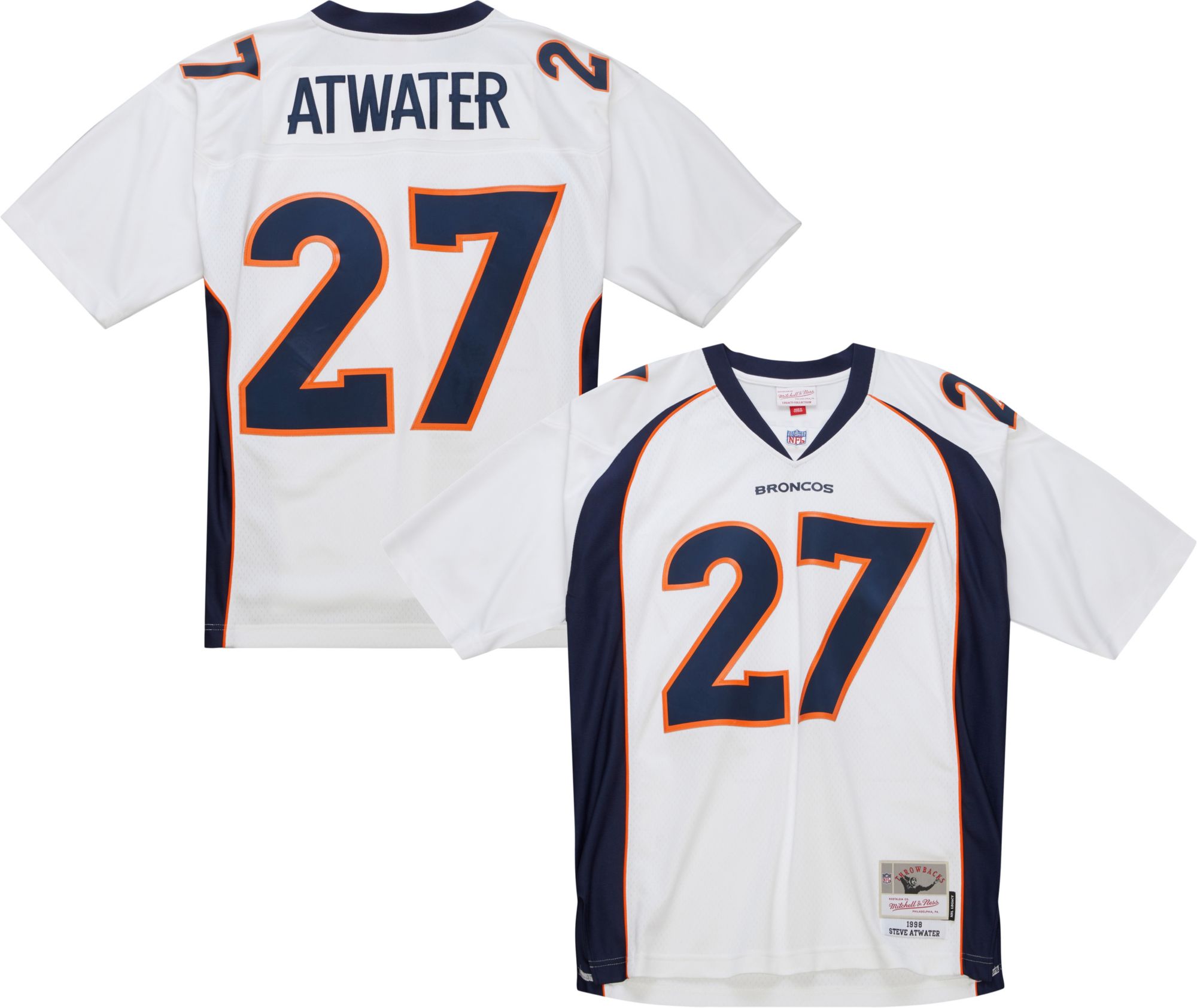 Mitchell & Ness Men's Denver Broncos Steve Atwater #27 1998 White Throwback Jersey product image
