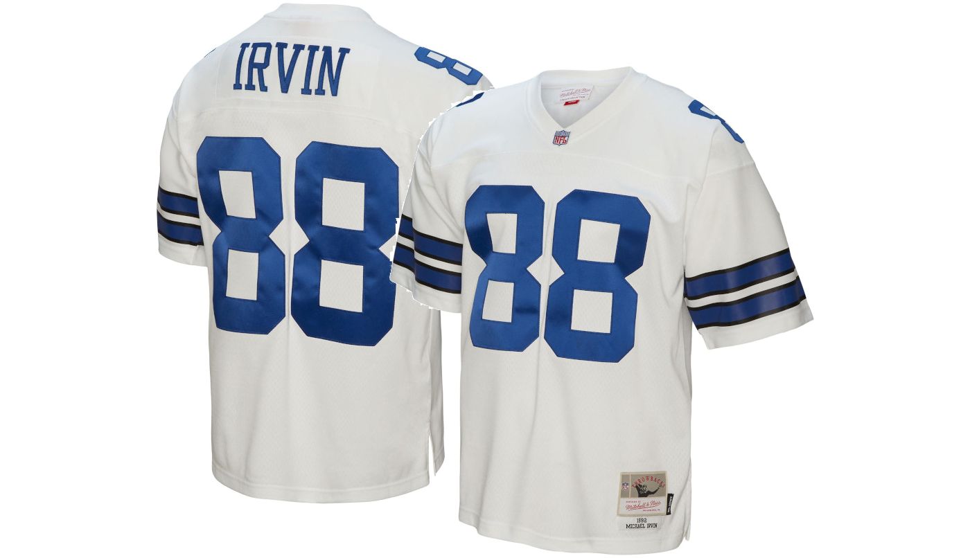 Mitchell Ness Men s Dallas Cowboys Michael Irvin 88 White Jersey Dick s Sporting Goods