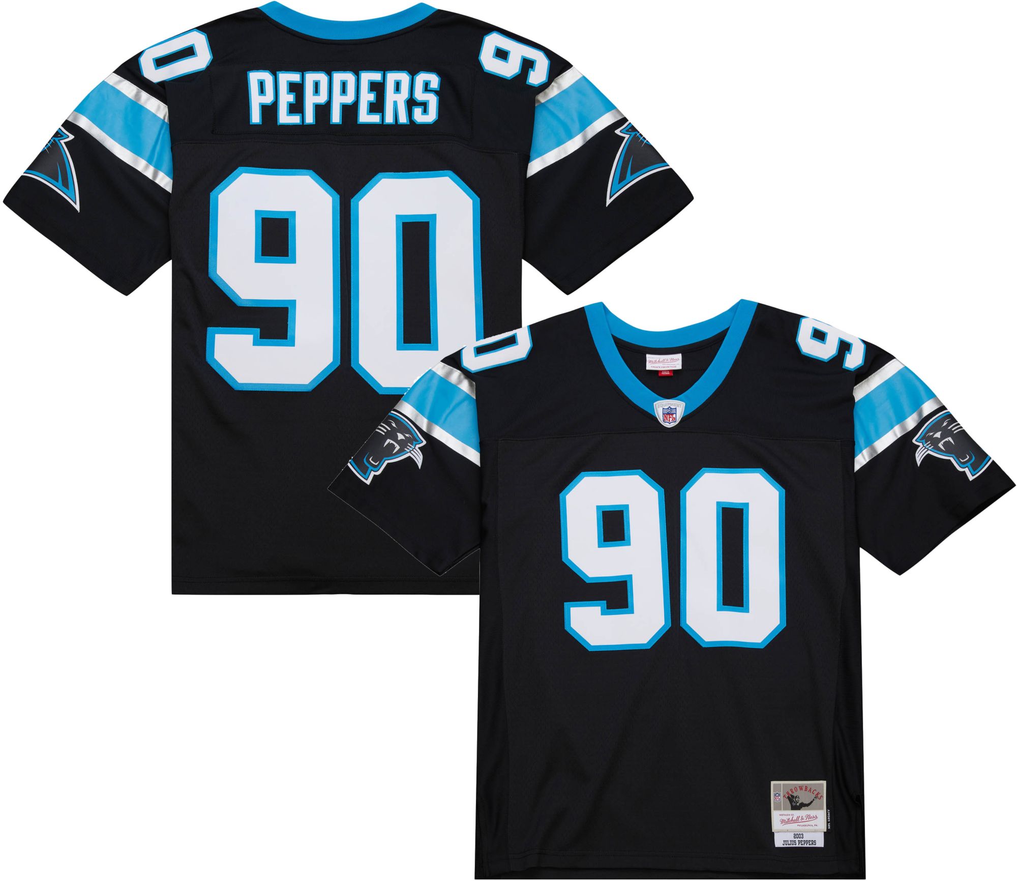 Mitchell & Ness Men's Carolina Panthers Julius Peppers #90 2003 Black Throwback Jersey product image