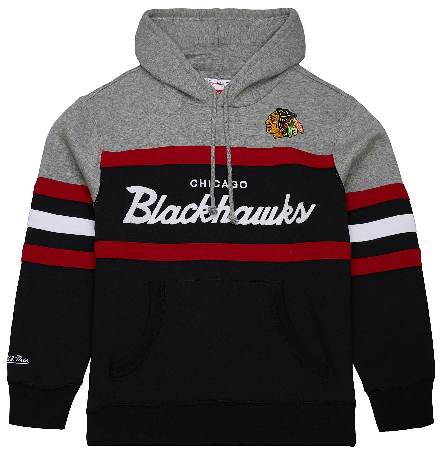 Mitchell & Ness Adult Chicago Blackhawks Head Coach Black Pullover Hoodie product image