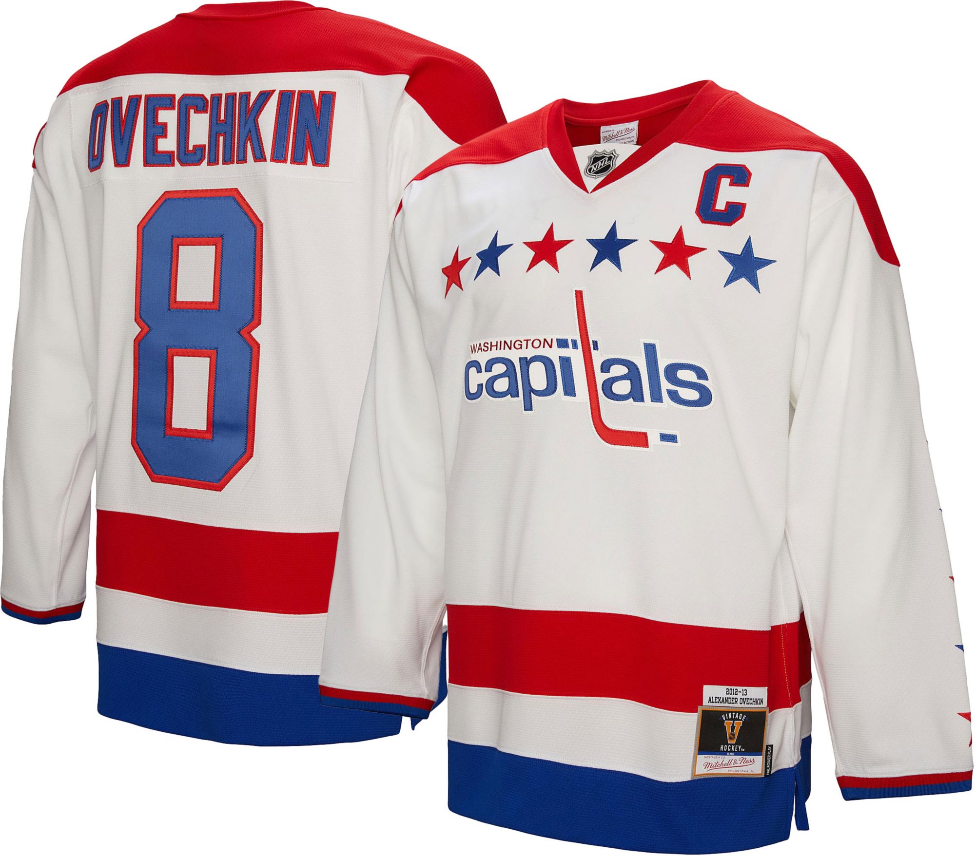 Mitchell & Ness Men's Washington Capitals Alexander Ovechkin #8 2012 Vintage Alternate Replica Jersey product image
