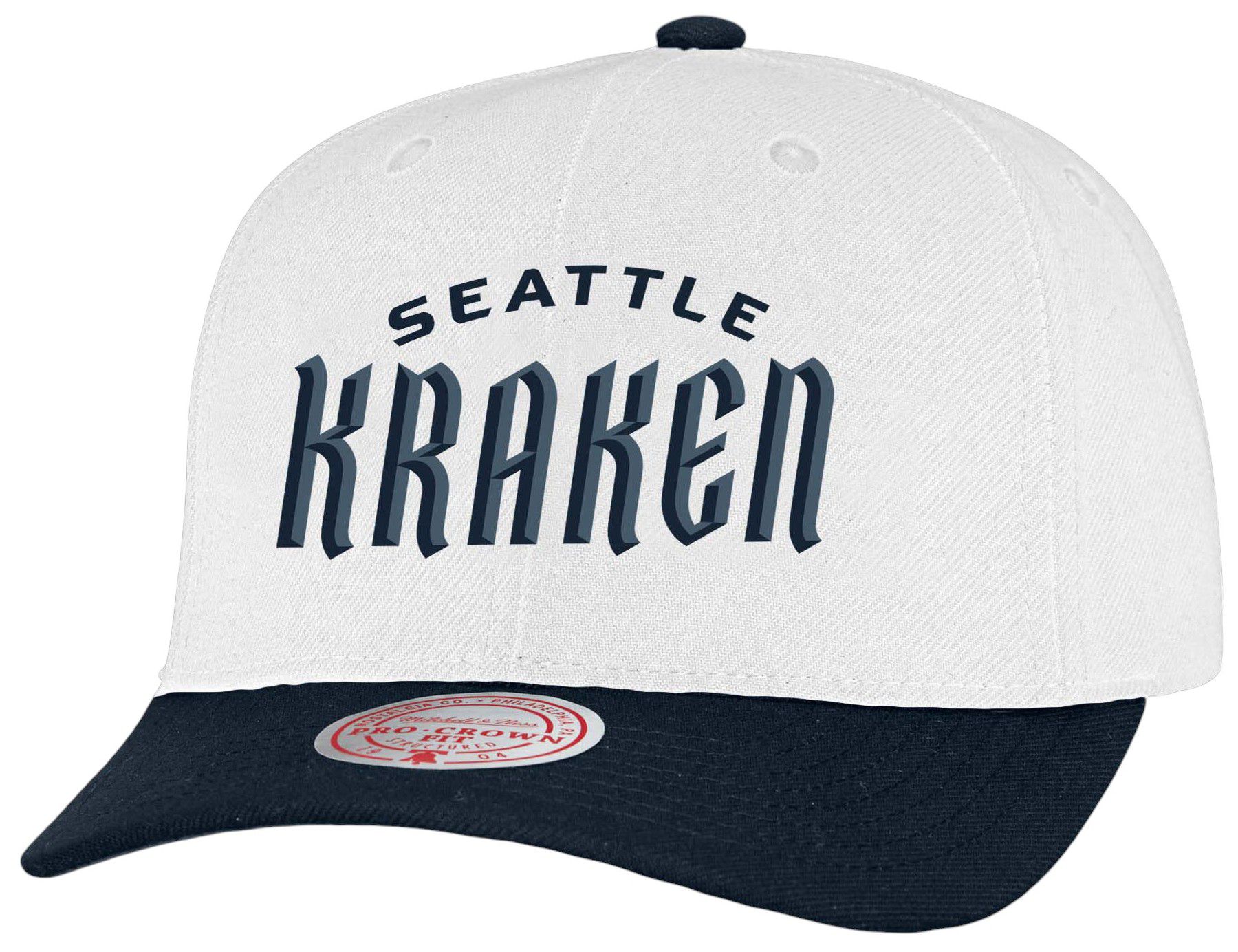 Mitchell & Ness Adult Seattle Kraken 2-Tone White Adjustable Hat product image