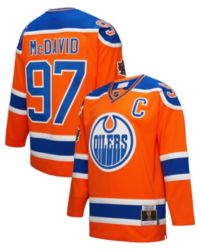 Mitchell & Ness Adult Edmonton Oilers Connor McDavid #97 Blue Line Jersey