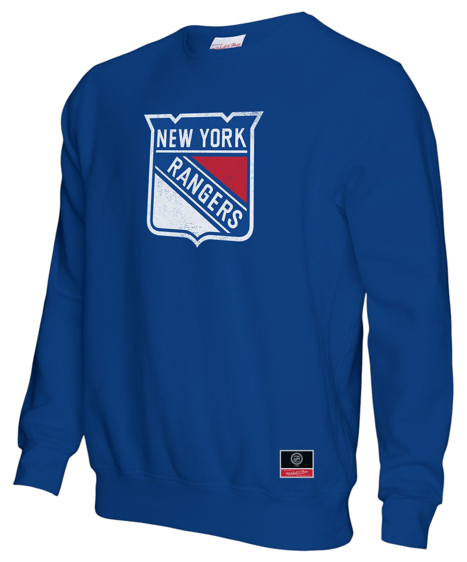 Mitchell & Ness Adult New York Rangers Royal Logo Slap Crewneck Sweatshirt product image