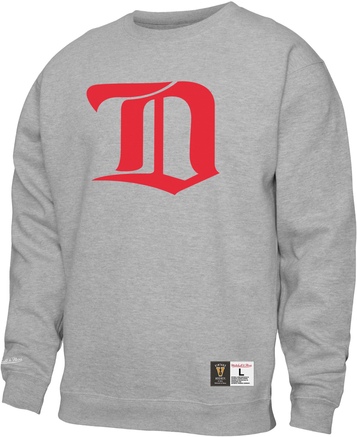 Mitchell & Ness Adult Detroit Red Wings Down To The Wire Grey Crew Sweatshirt product image