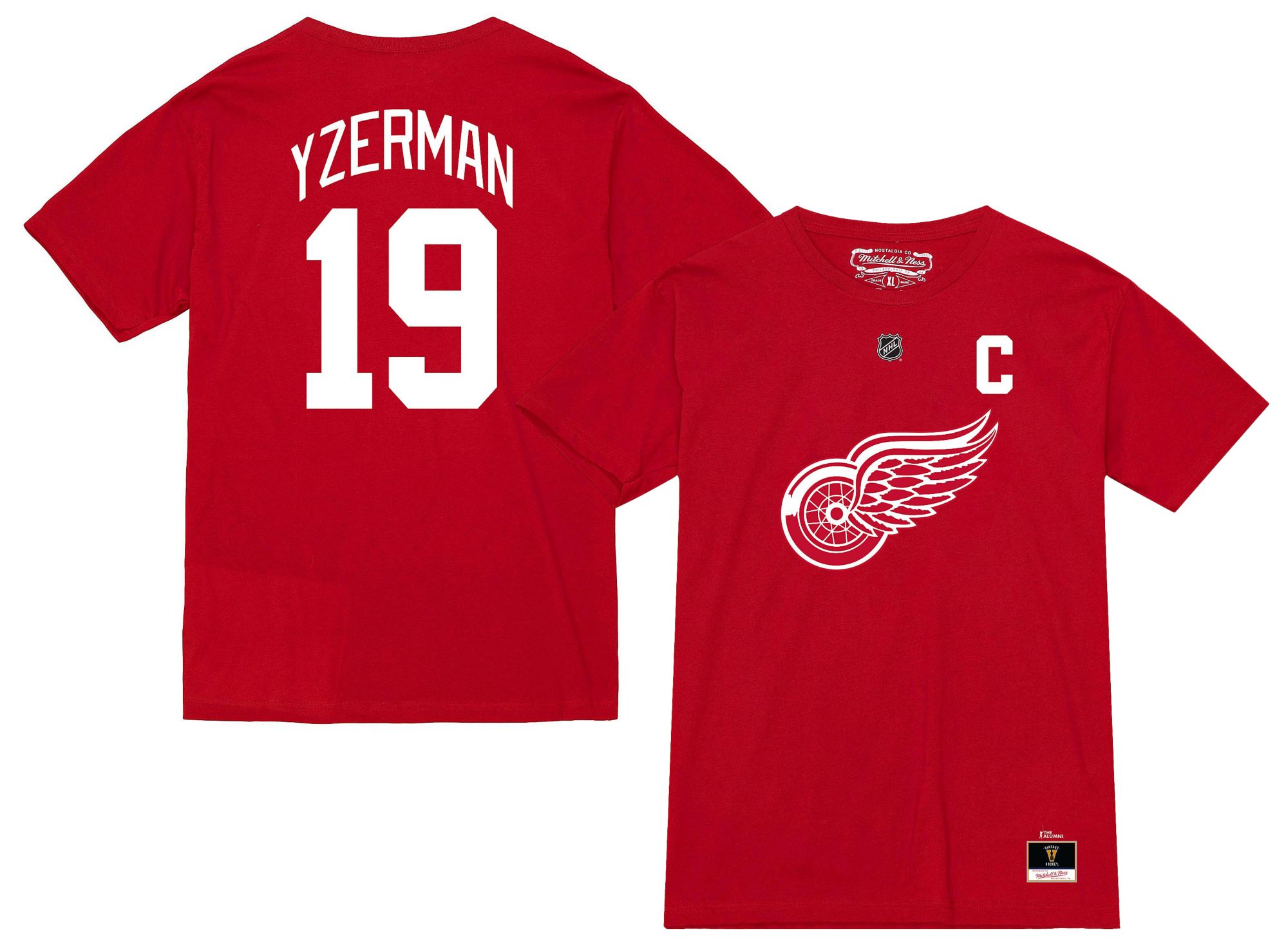 Mitchell & Ness Men's Detroit Red Wings Steve Yzerman #19 Vintage Red Replica Jersey product image