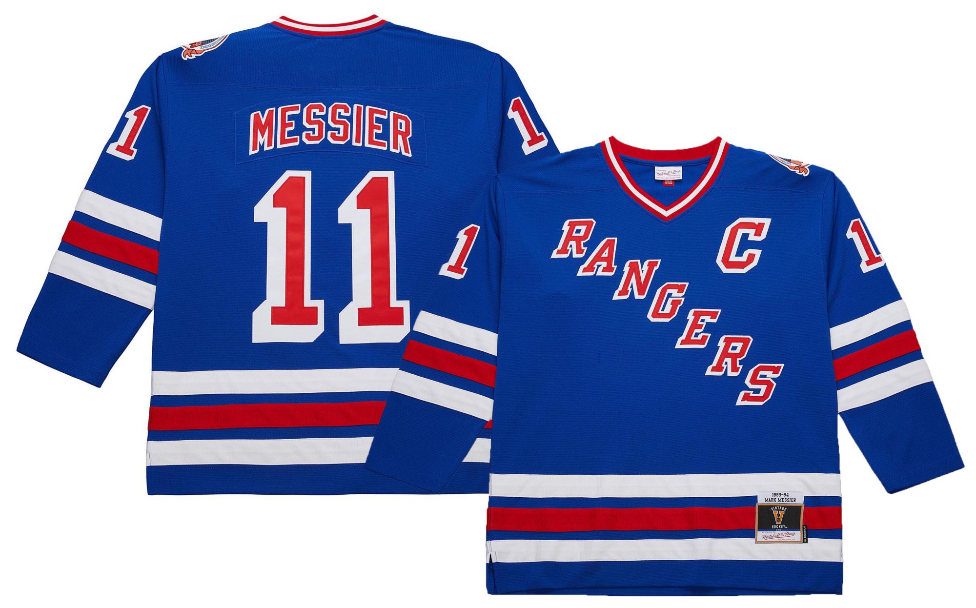 Mitchell & Ness Men's New York Rangers Mark Messier #11 1993 Vintage Alternate Replica Jersey product image