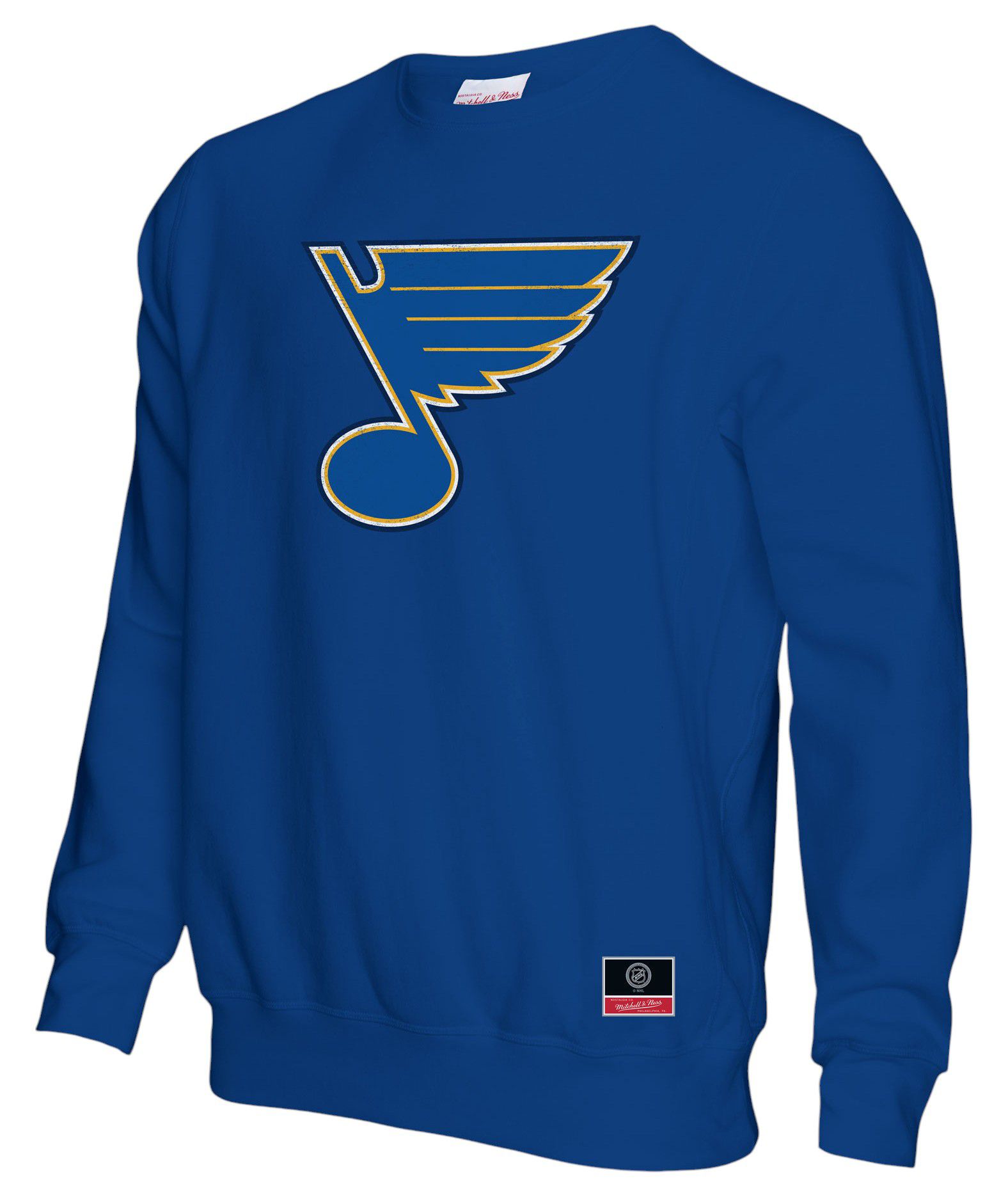Mitchell & Ness Adult St. Louis Blues Royal Logo Slap Crewneck Sweatshirt product image