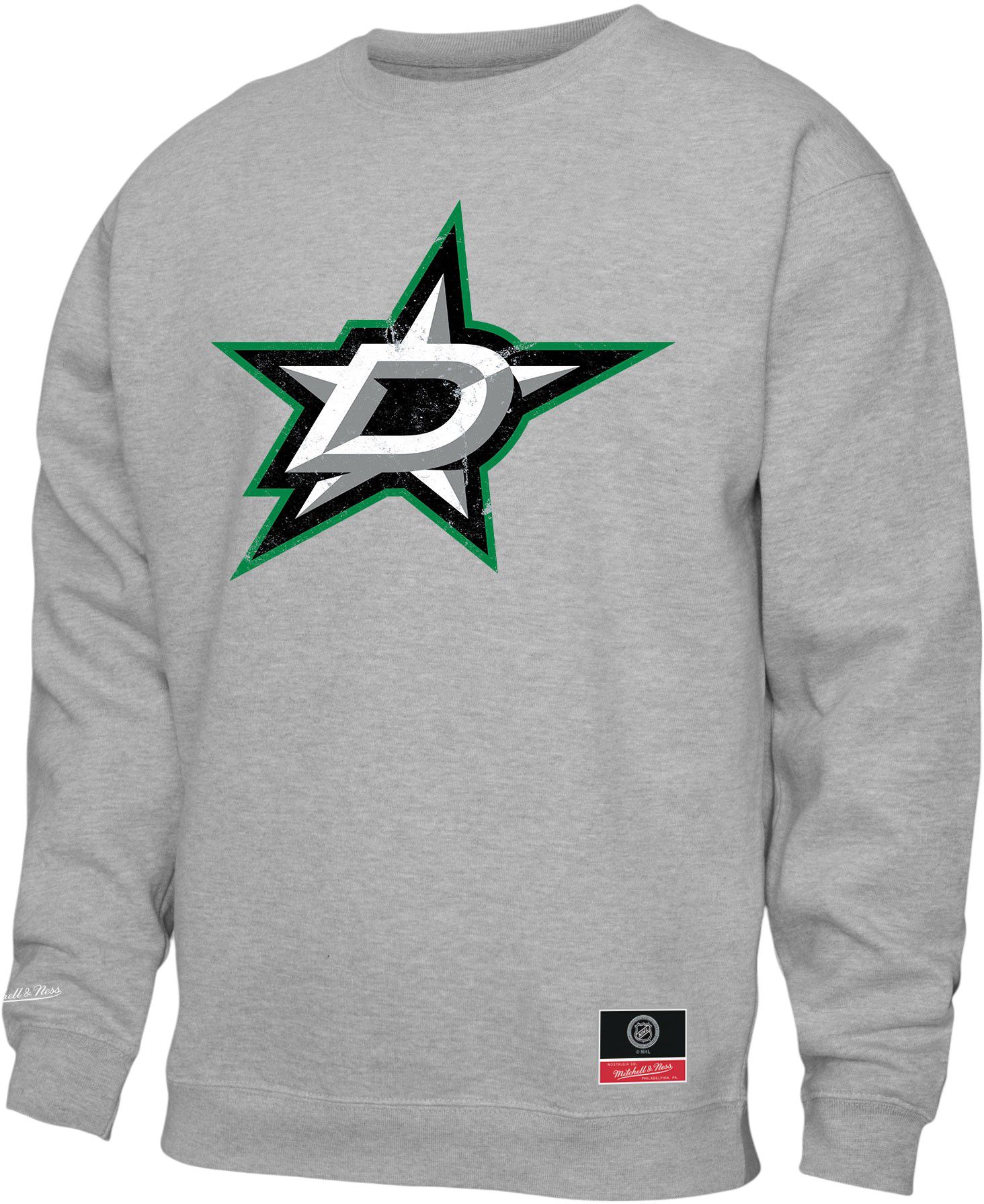 Mitchell & Ness Adult Dallas Stars Grey Logo Slap Crewneck Sweatshirt product image