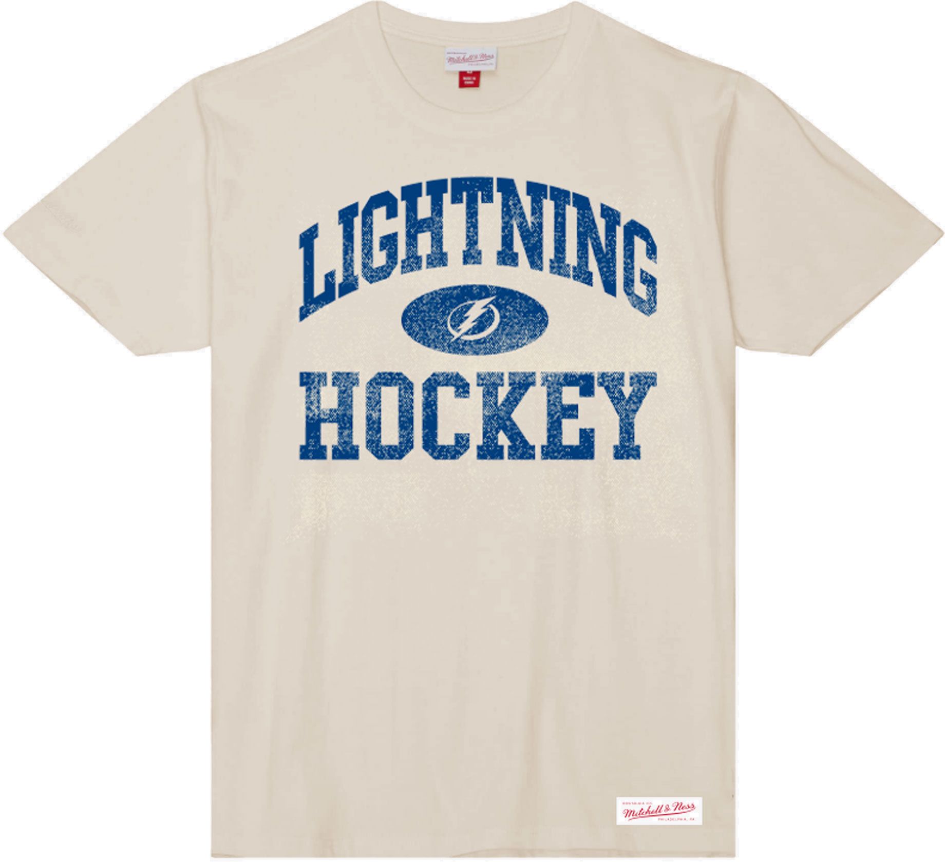 Mitchell & Ness Men's Tampa Bay Lightning Offwhite Powerplay Slub T-Shirt product image