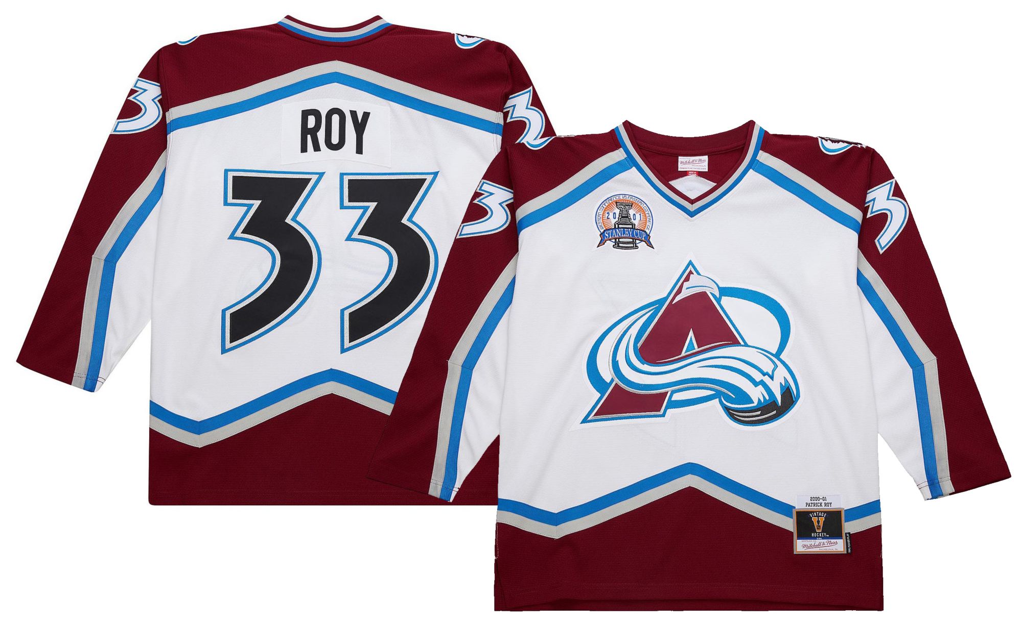 Mitchell & Ness Men's Colorado Avalanche Patrick Roy #19 2000 Vintage Away Replica Jersey product image