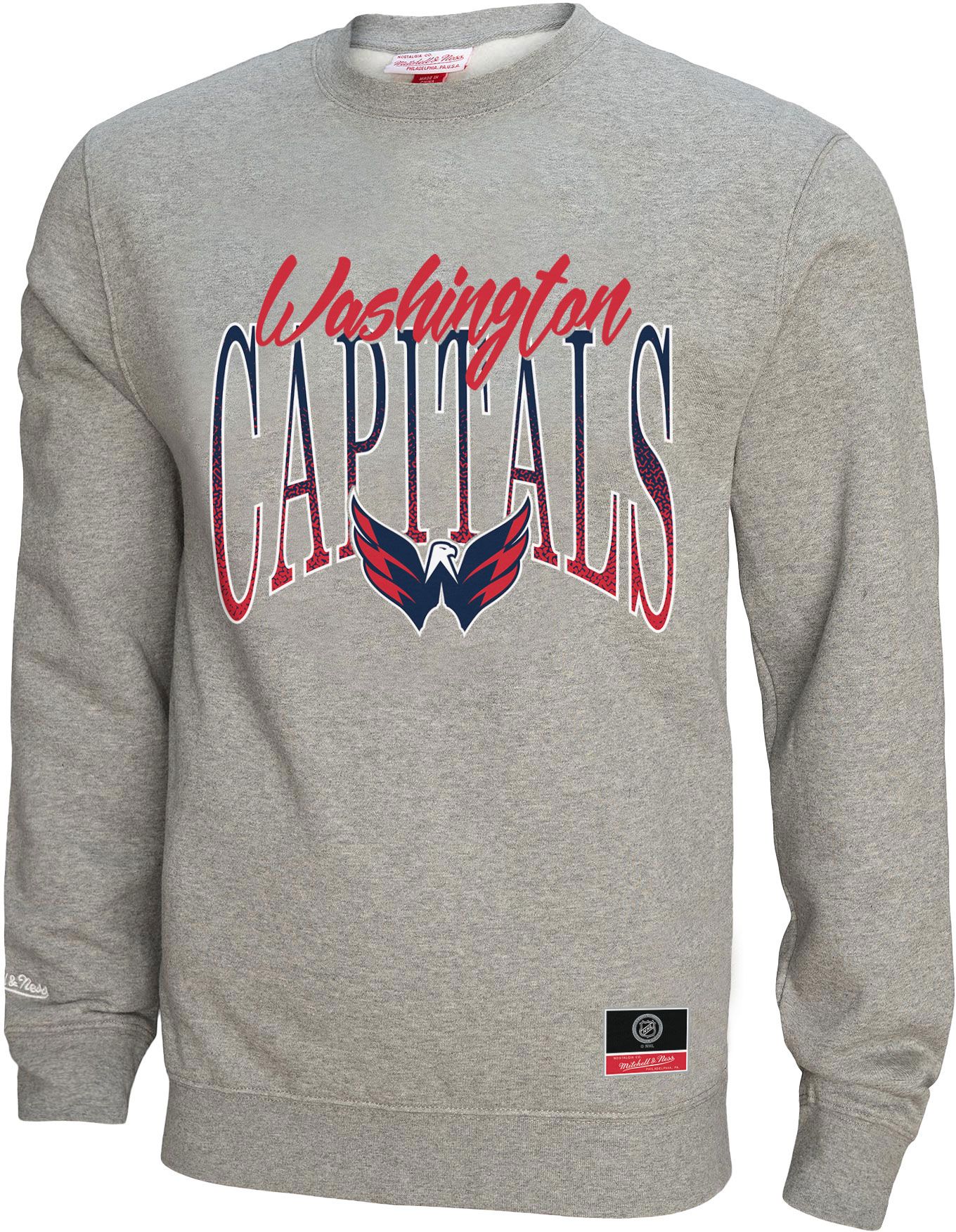 Mitchell & Ness Women's Washington Capitals Grey Hockey Night Crewneck Sweatshirt product image