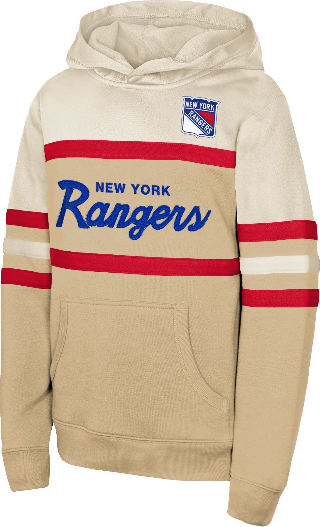 Mitchell & Ness Youth New York Rangers Cream Coach Pullover Hoodie product image