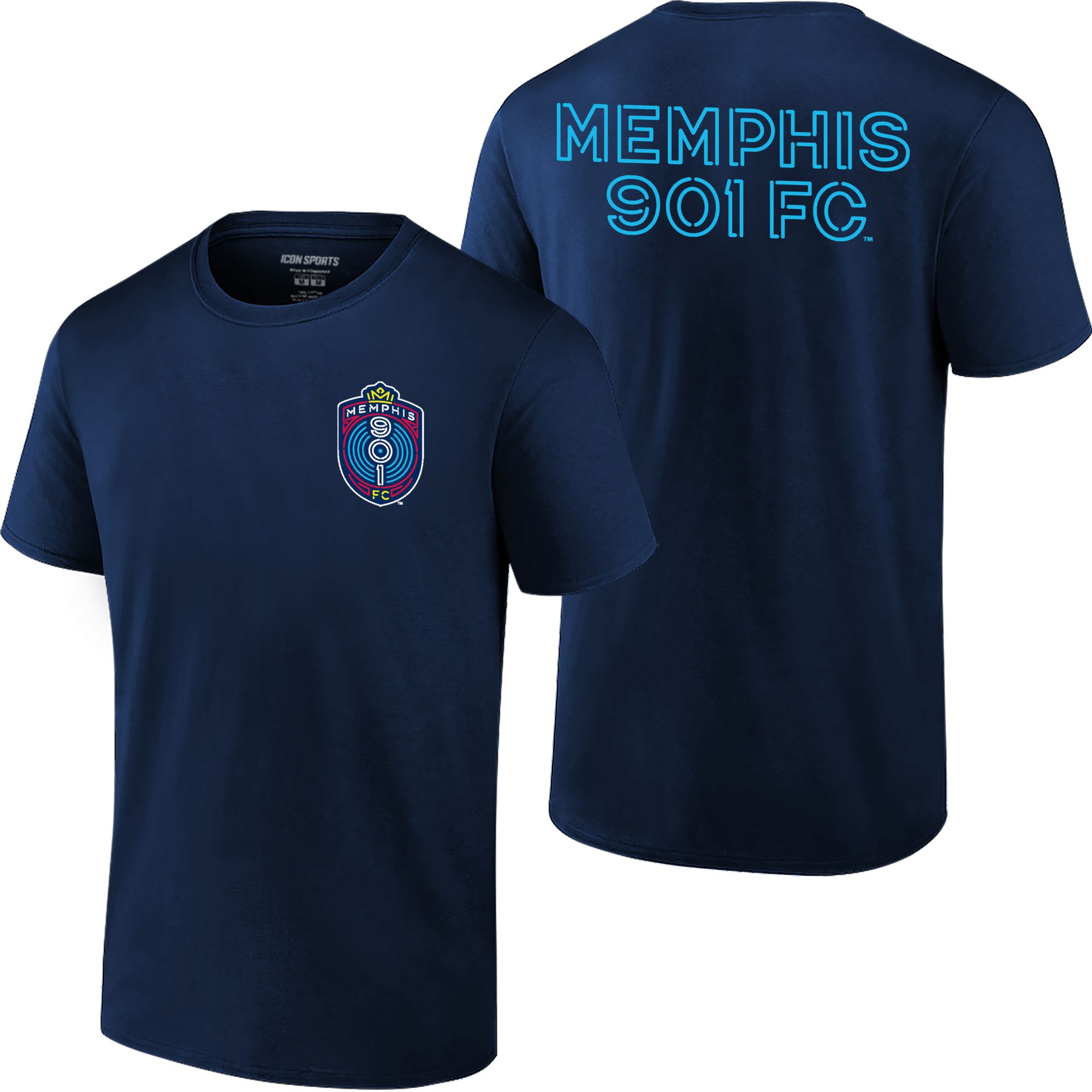 Icon Sports Group Men's Memphis 901 FC 2-Hit Navy T-Shirt product image