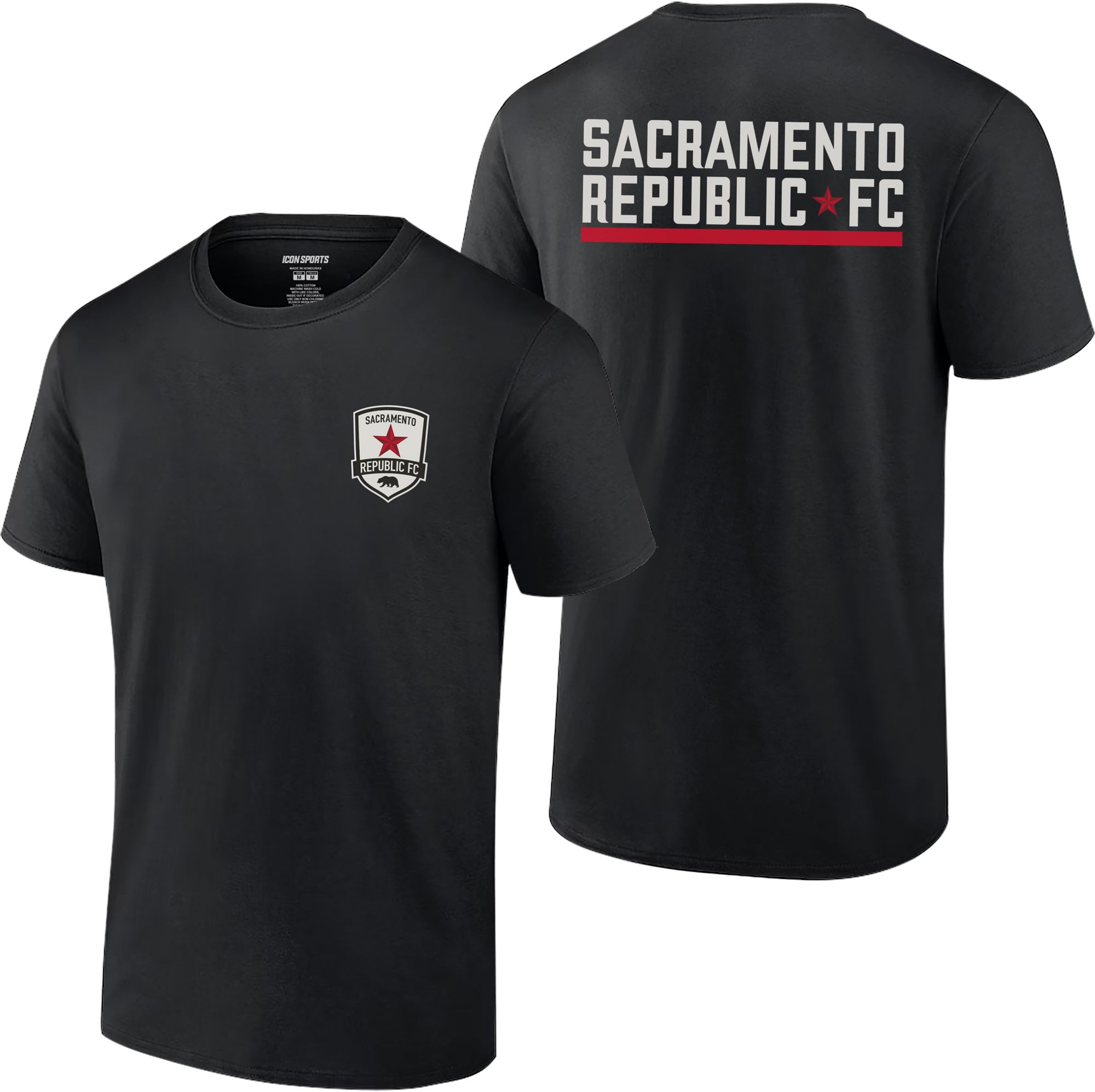 Icon Sports Group Men's Sacramento Republic FC 2-Hit Black T-Shirt product image