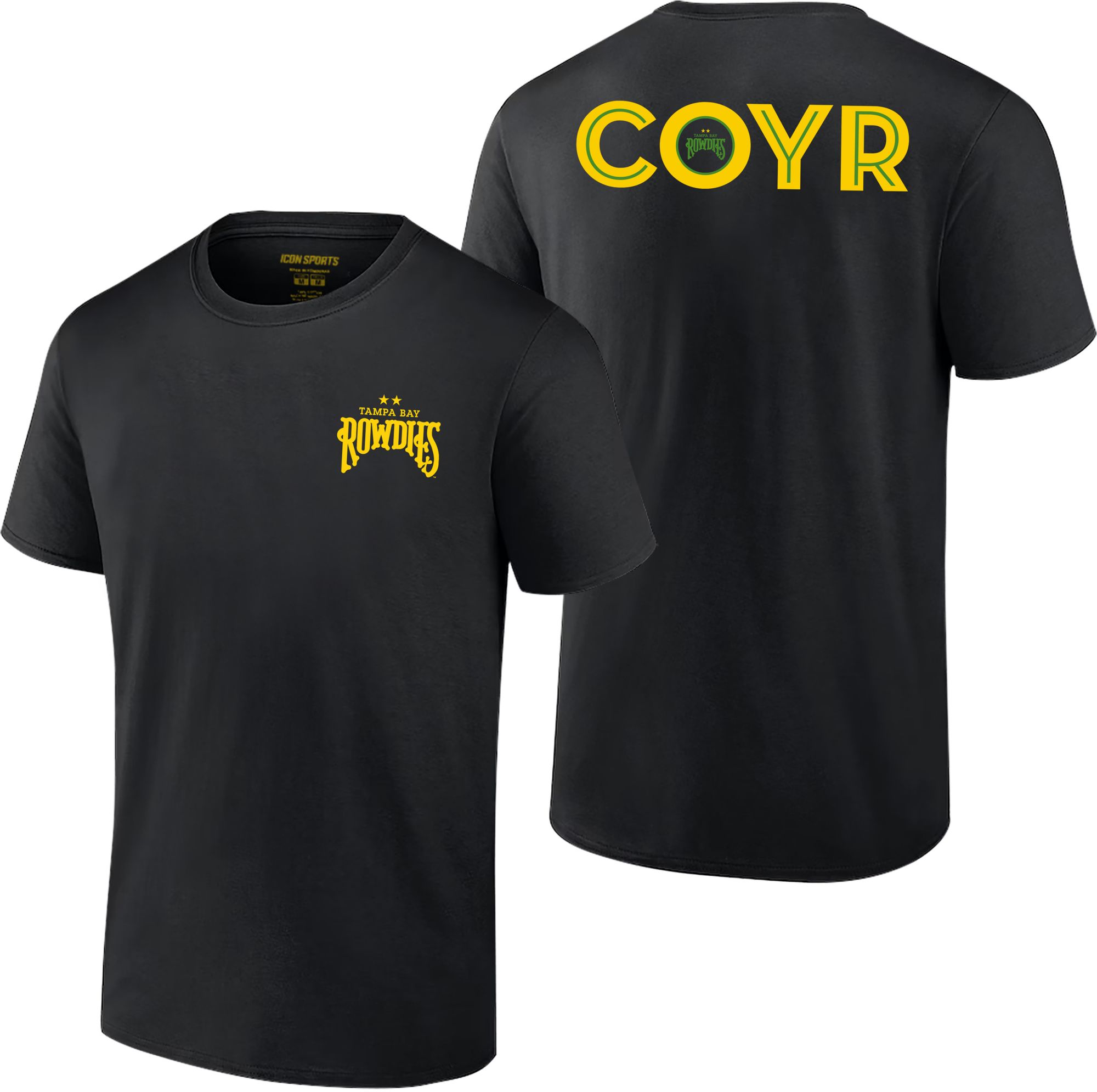 Icon Sports Group Men's Tampa Bay Rowdies 2-Hit Black T-Shirt product image