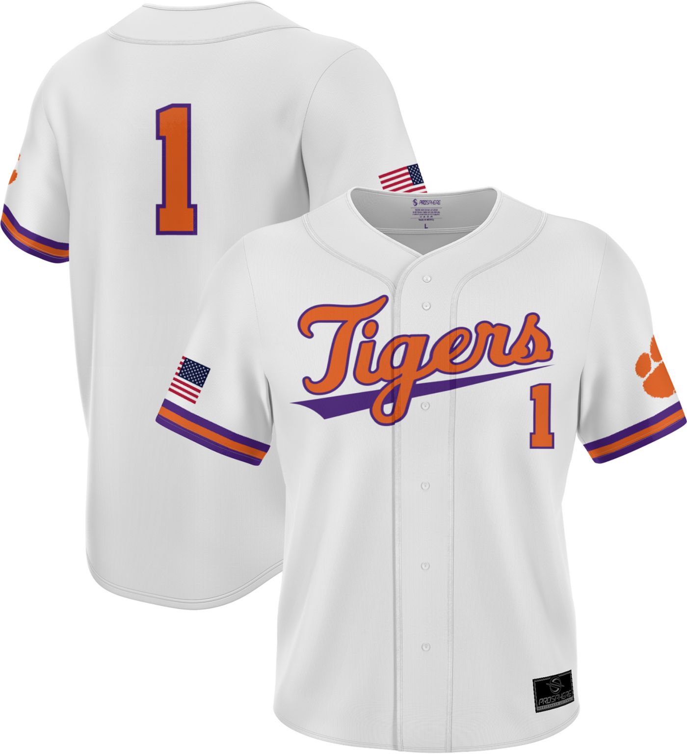 Clemson baseball jersey on sale