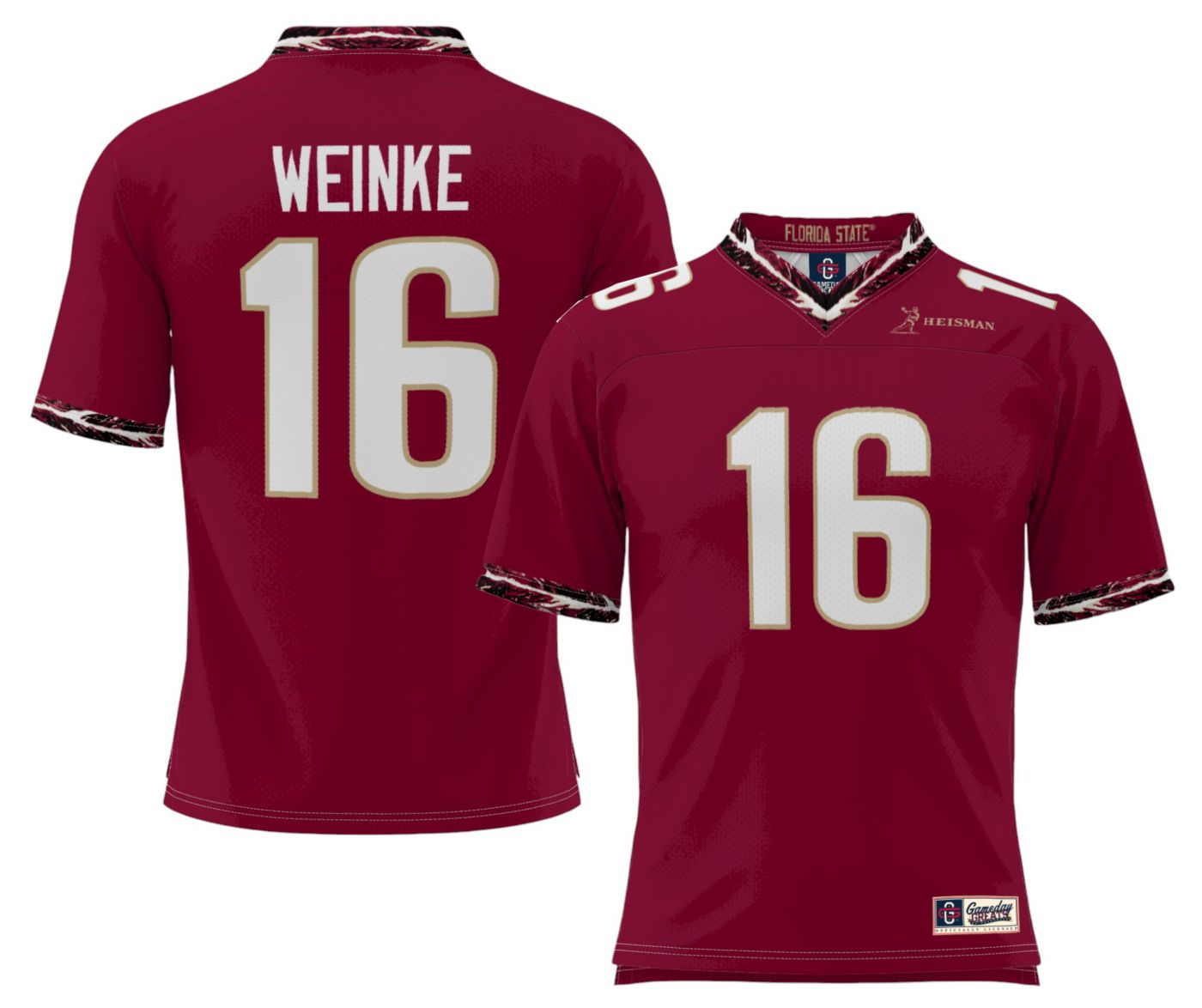 ProSphere Men s Florida State Seminoles Chris Weinke 16 Maroon Heisman Jersey Dick s Sporting Goods