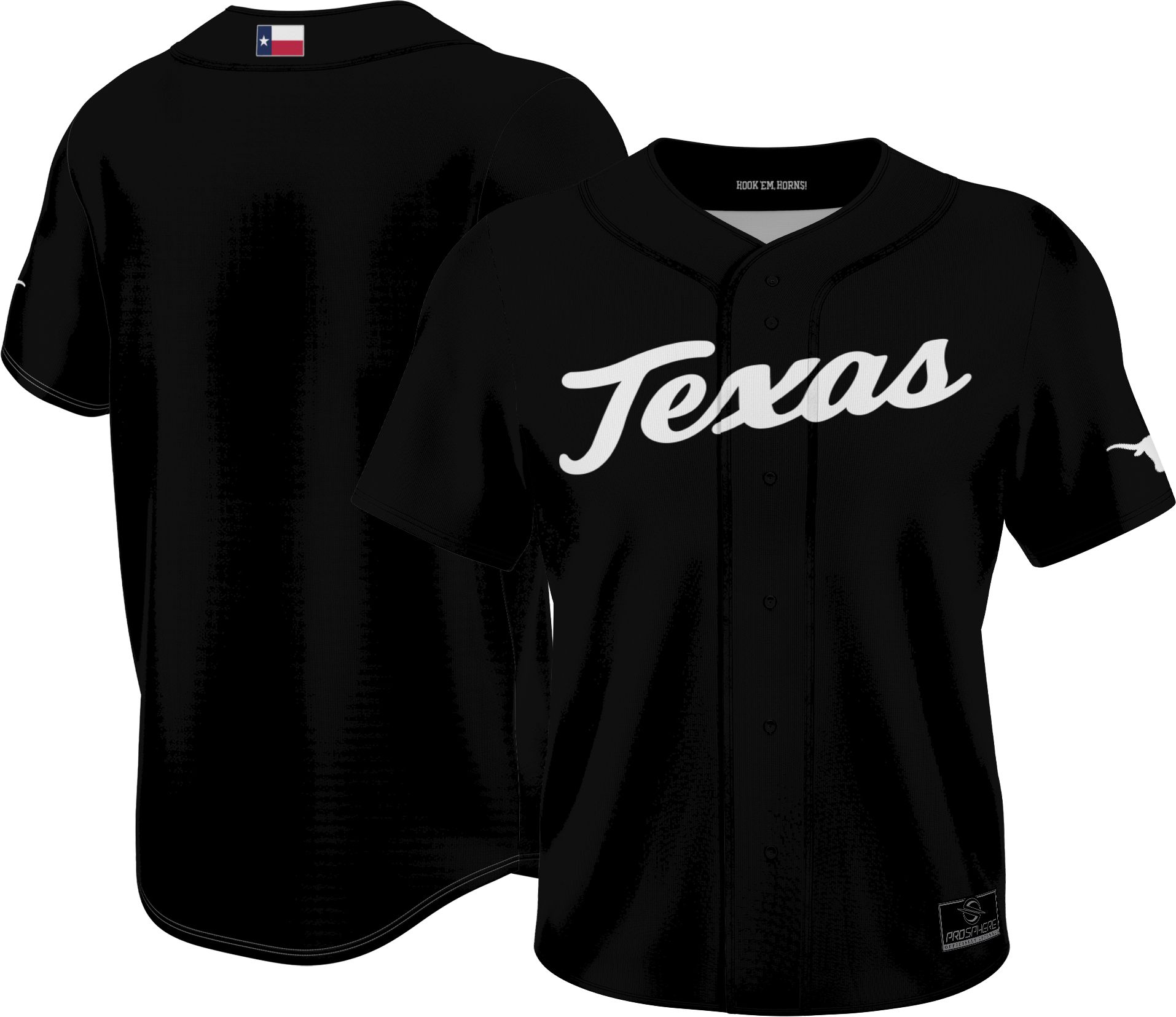 ProSphere Men's Texas Longhorns Fashion Baseball Jersey product image