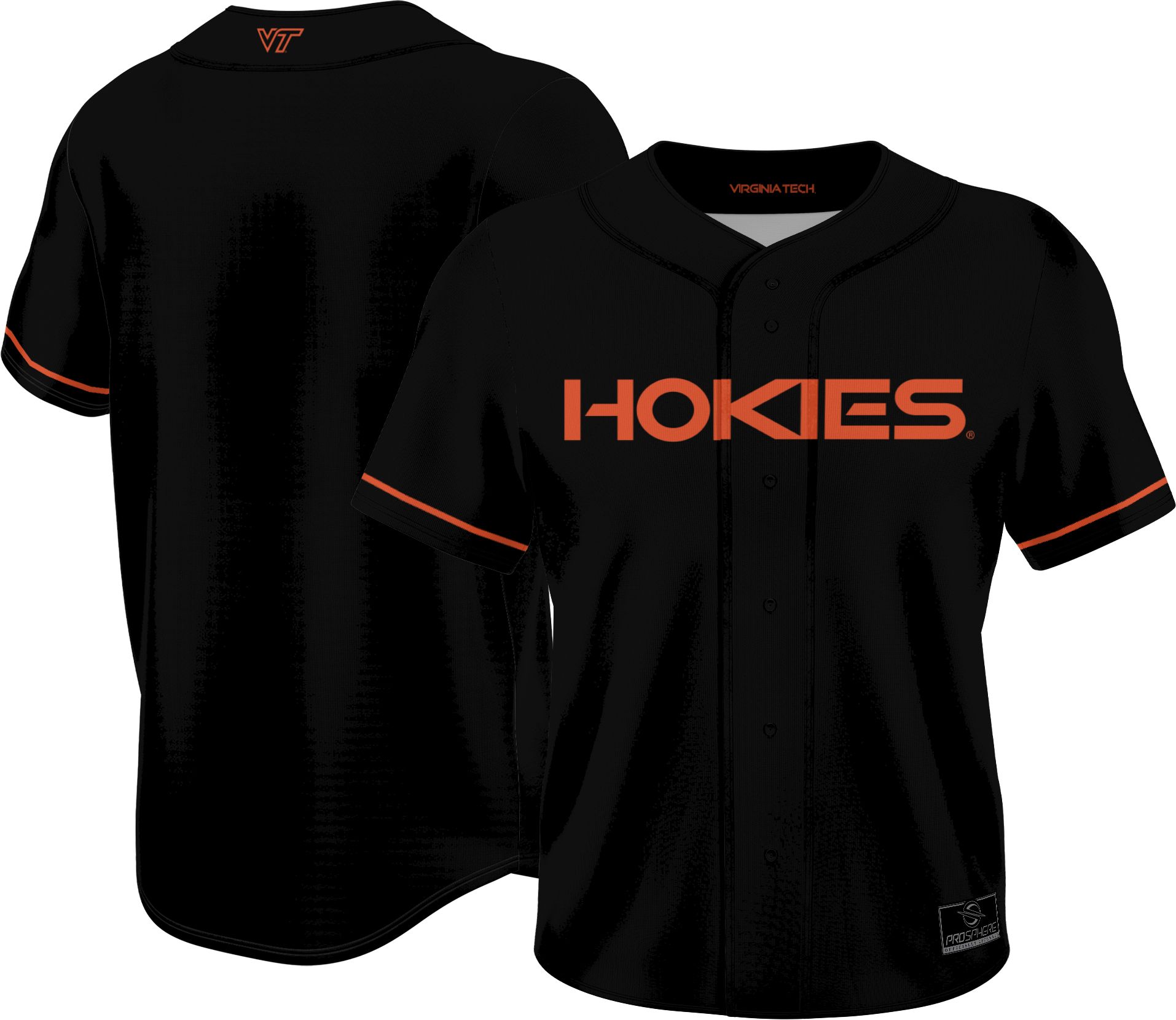 ProSphere Men's Virginia Tech Hokies Fashion Baseball Jersey product image