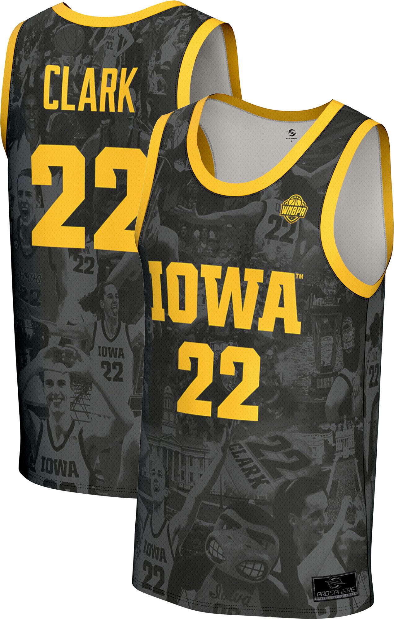 Prosphere Women's Iowa Hawkeyes #22 Black Caitlin Clark Full Sublimated Basketball Jersey product image