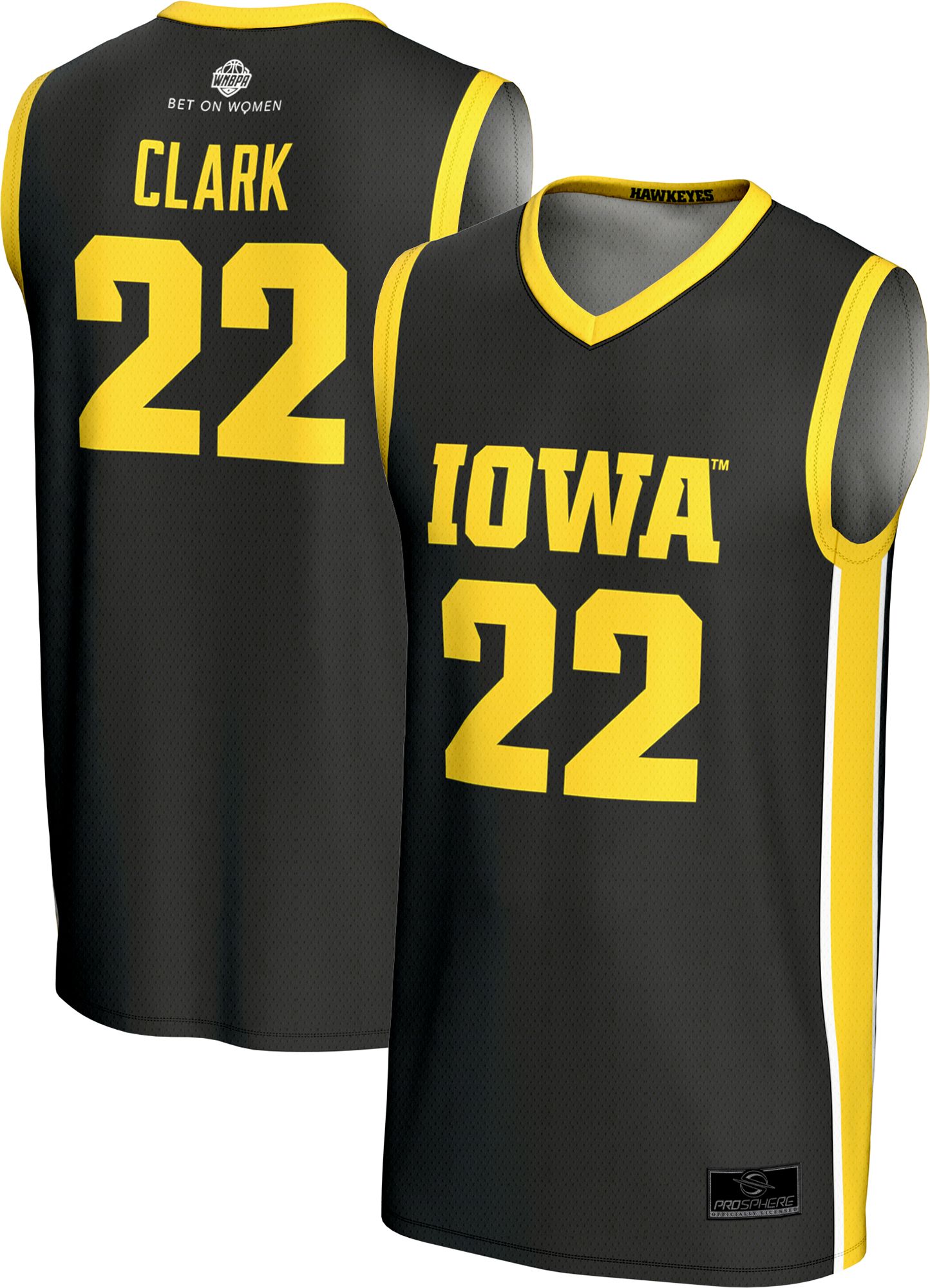 Prosphere Women's Iowa Hawkeyes #22 Black Caitlin Clark Full Sublimated Replica Basketball Jersey product image