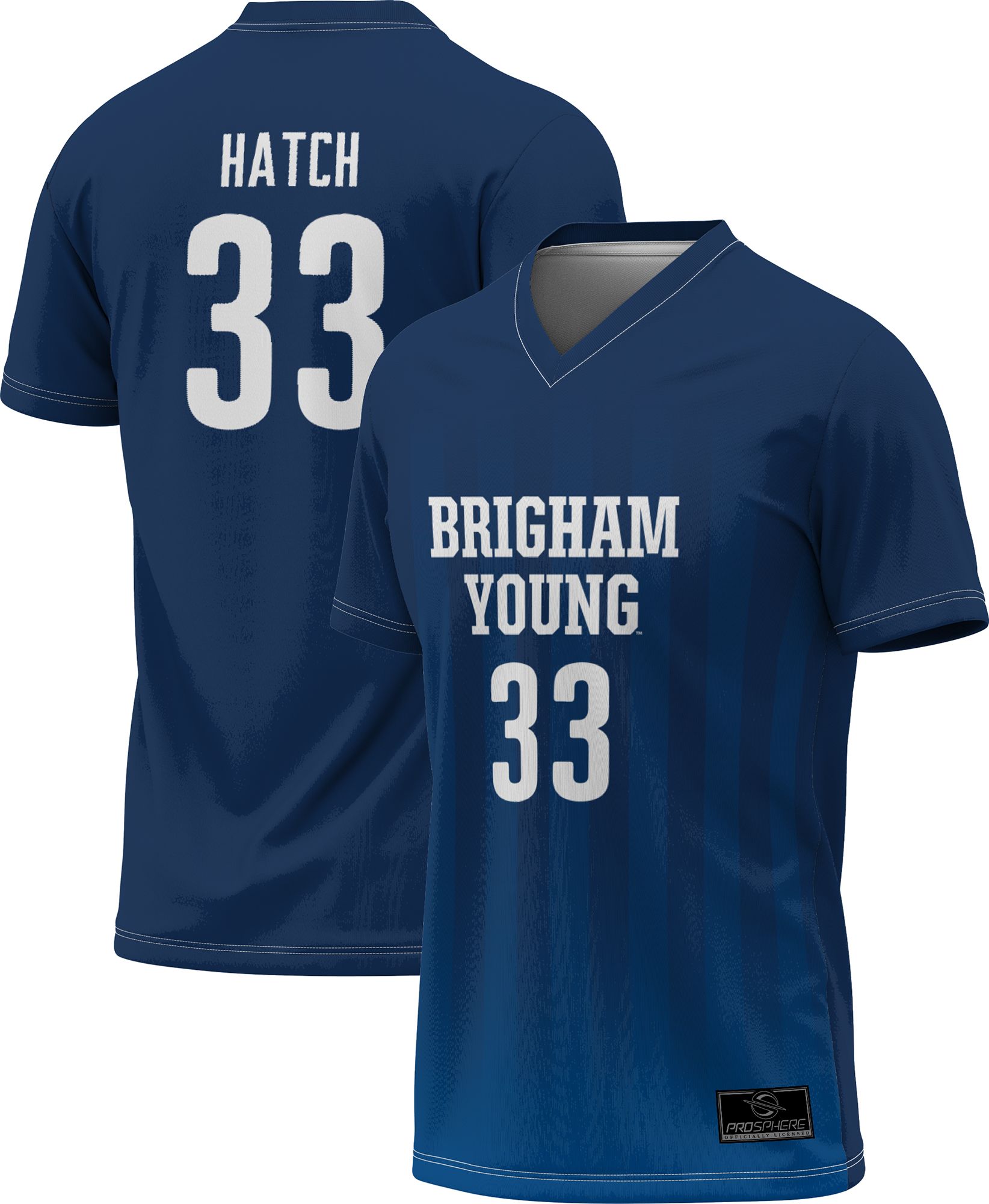 Prosphere Youth BYU Cougars #33 Blue Ashley Hatch Full Sublimated Throwback Replica Soccer Jersey product image
