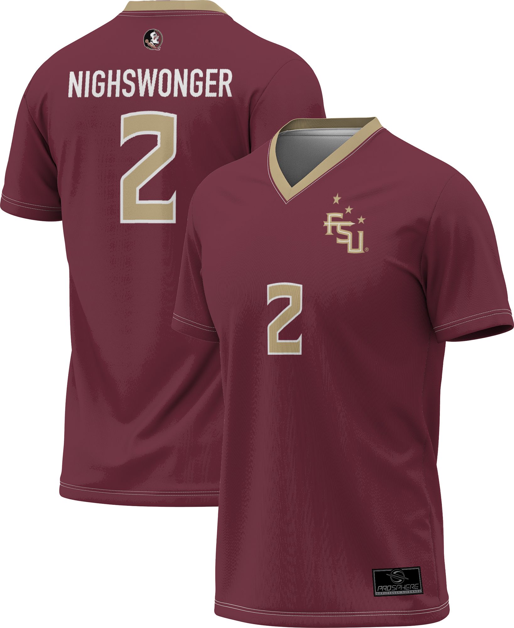 Prosphere Youth Florida State Seminoles #2 Garnet Jenna Nighswonger Replica Alumni Full Sublimated Soccer Jersey product image