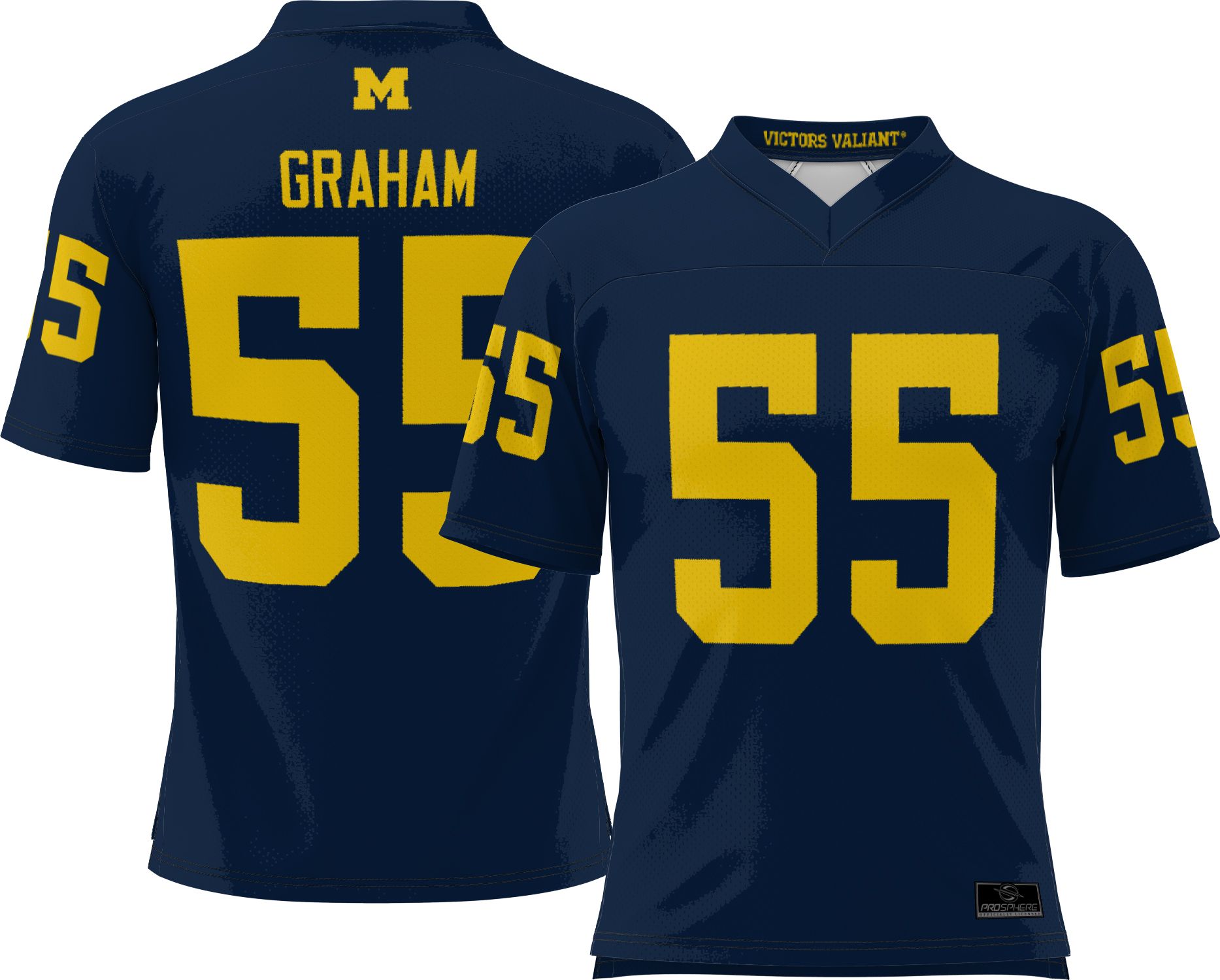 Prosphere Youth Michigan Wolverines Mason Graham #55 Blue Full-Sublimated Replica Football Jersey product image