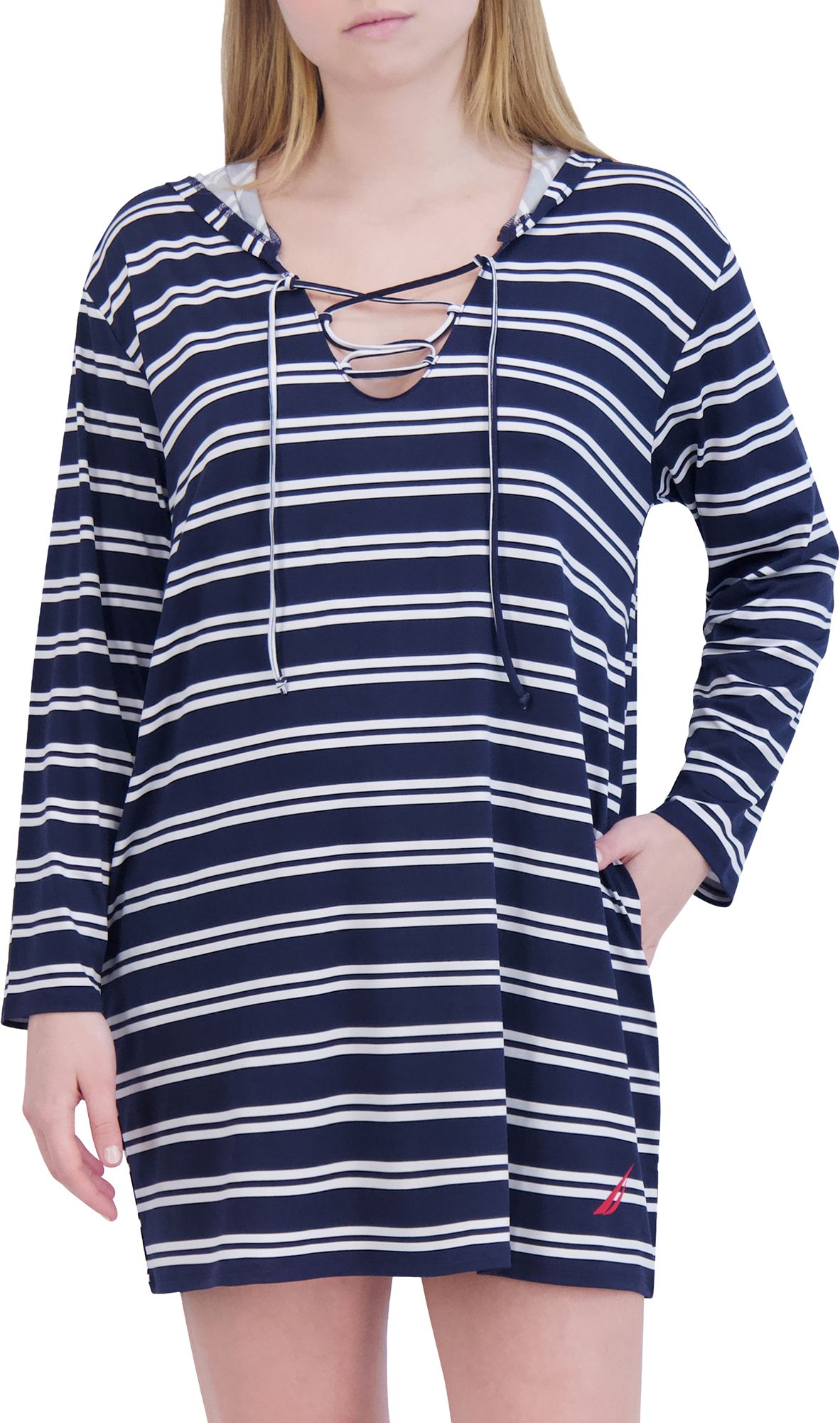 Nautica Women's Lace Up Hooded Cover Up product image