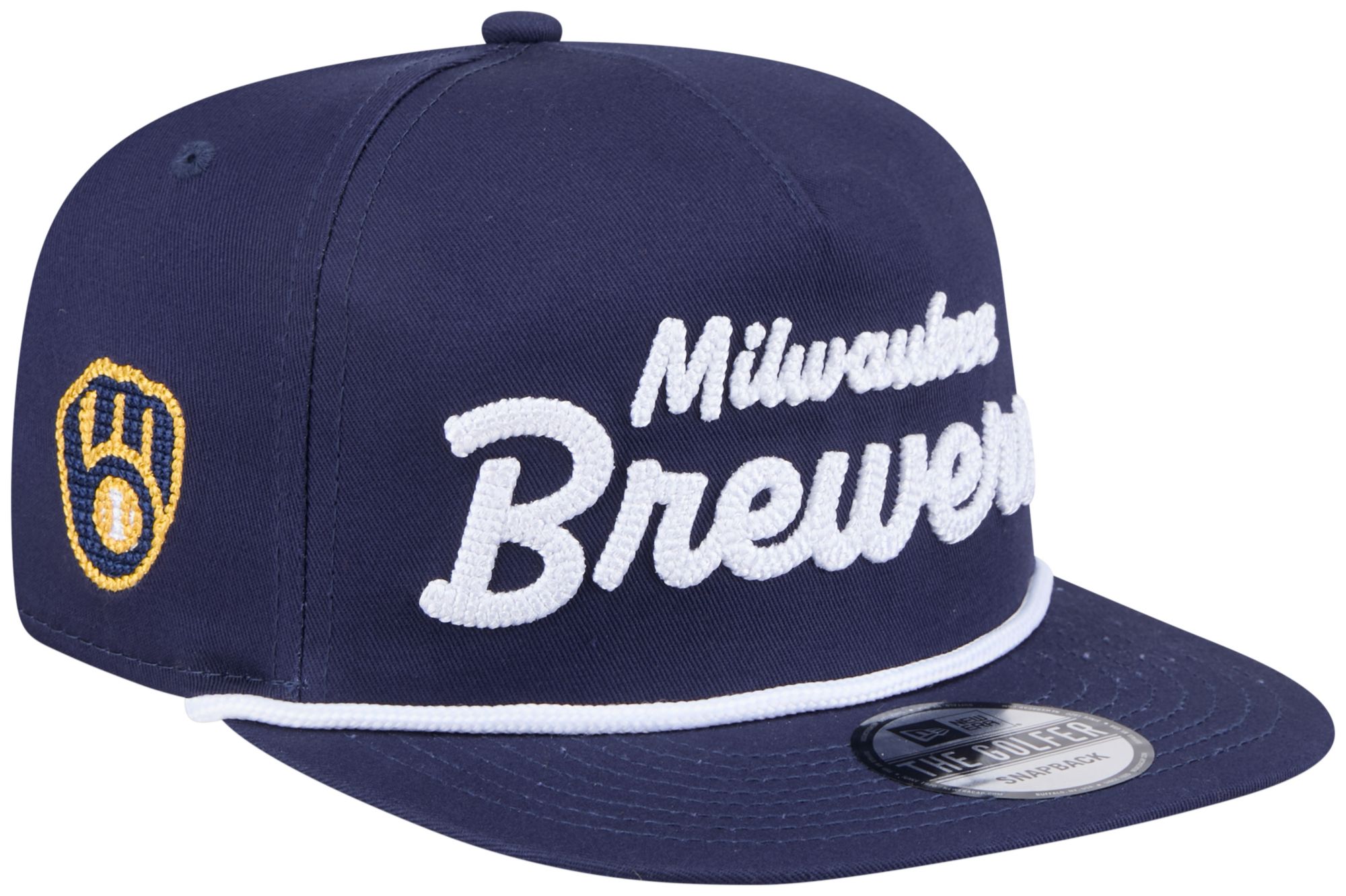 New Era Adult Milwaukee Brewers Blue Team Text Golfer Adjustable Hat product image