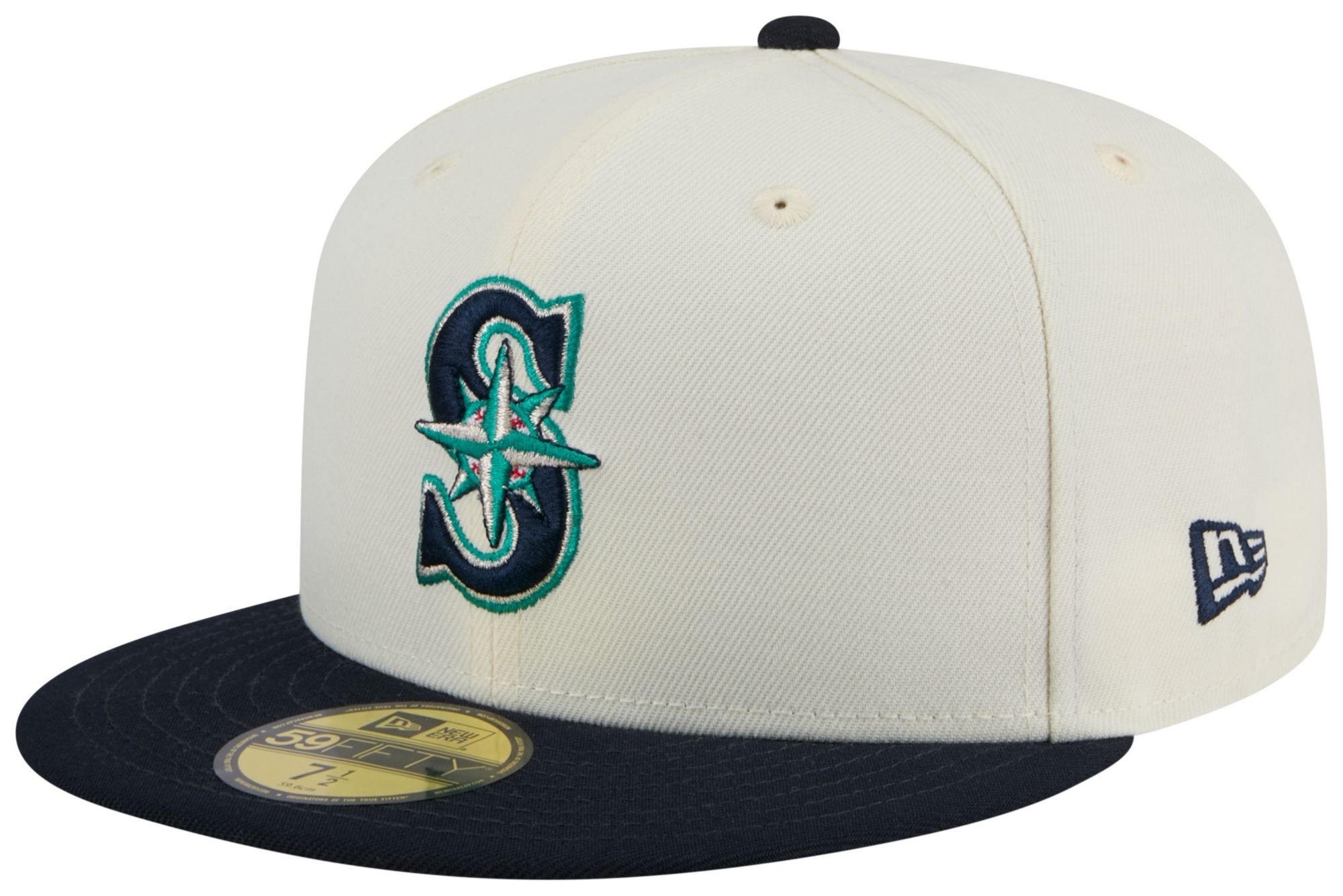 New Era Adult Seattle Mariners Blue Evergreen 59Fifty Fitted Hat product image