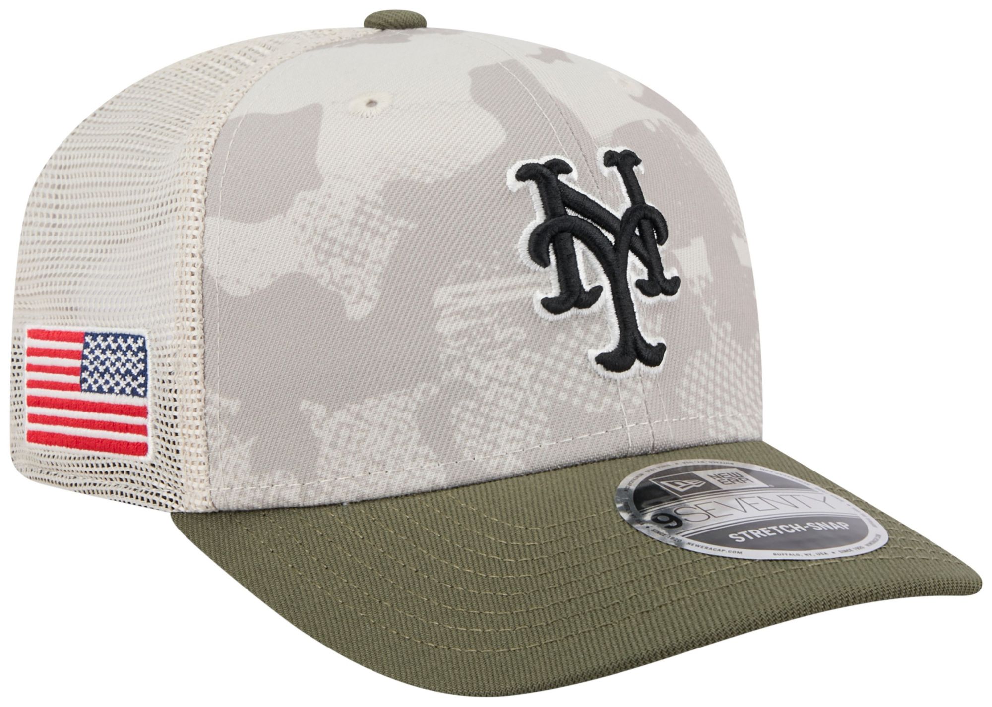 New Era Adult New York Mets Khaki Armed Forces Day 2025 9Seventy Adjustable Hat product image